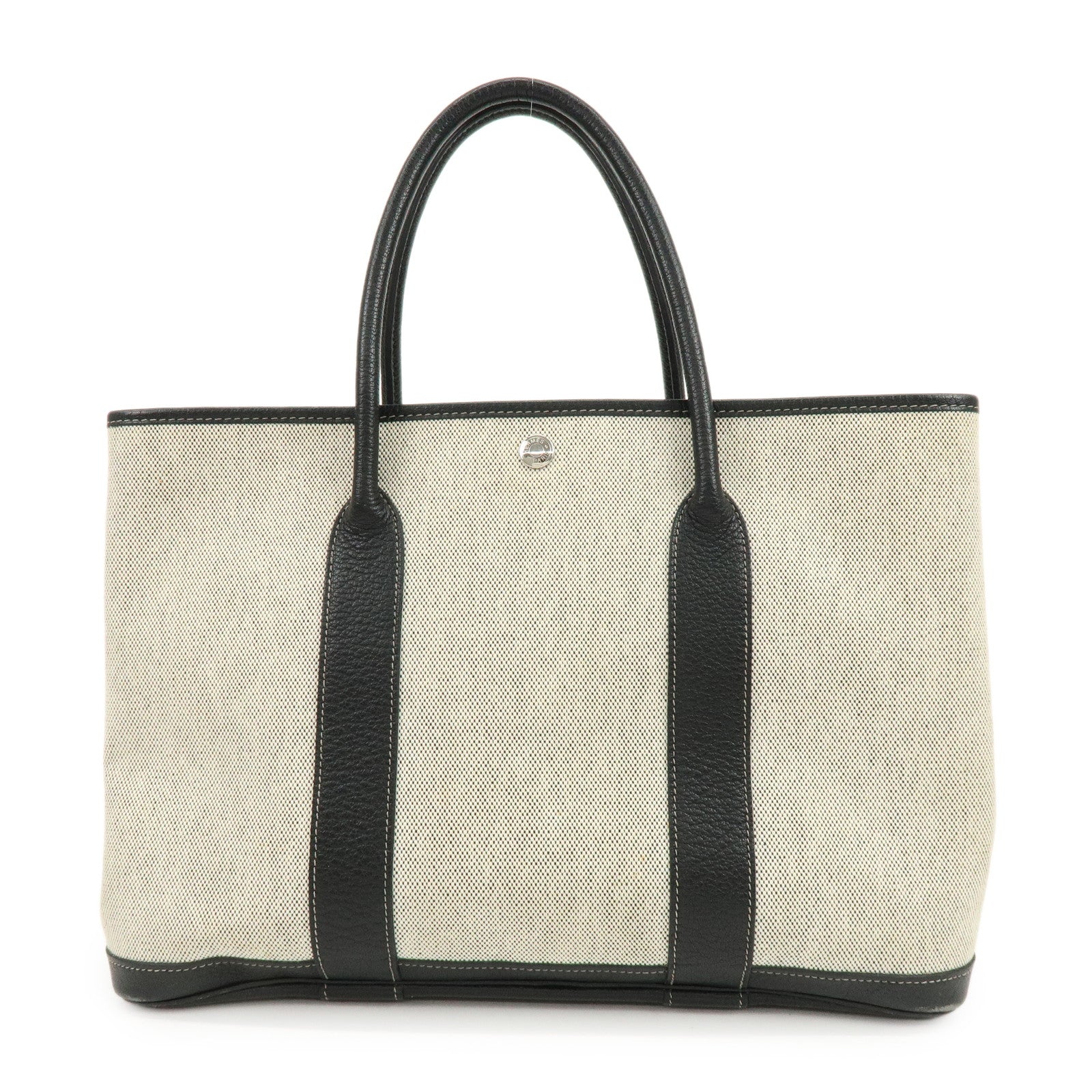 HERMES Toile H Garden Party PM Tote Bag Christmas Limited Black