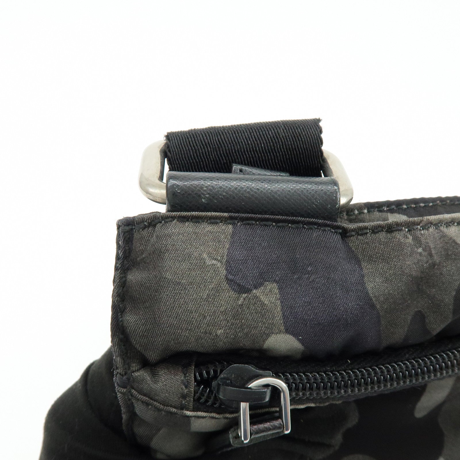 PRADA Triangle Logo Nylon Shoulder Bag Crossbody Bag Camouflage