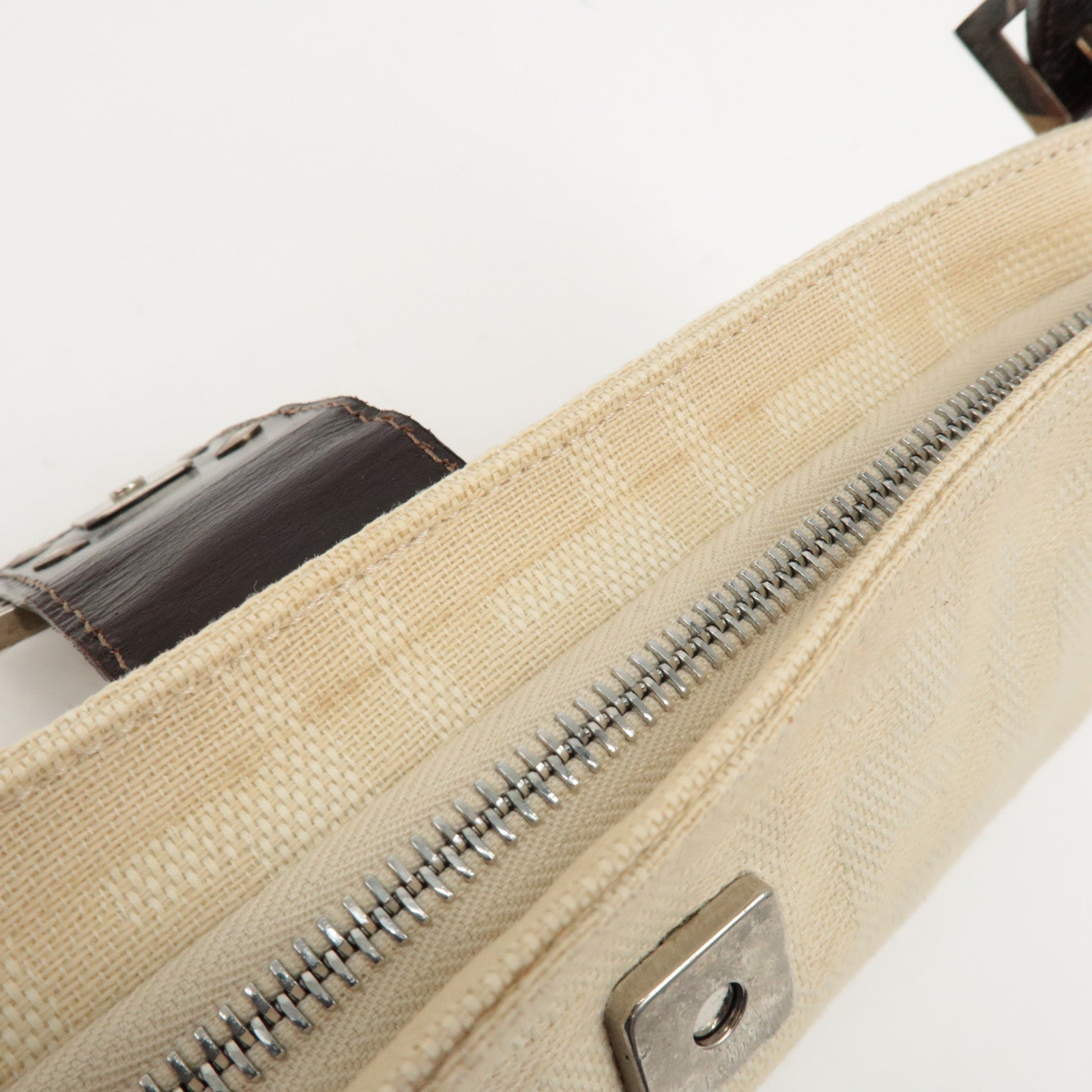 FENDI Zucca Waist Pouch Crossbody Bag Beige Brown 26685 Used