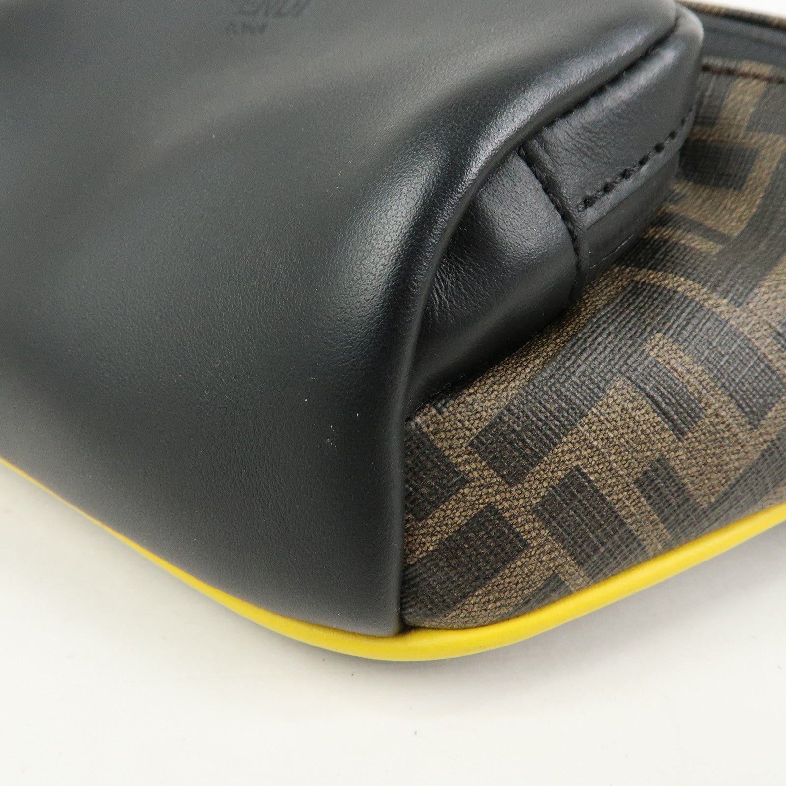 FENDI Zucca Seleria Logo PVC Leather Waist Bag Body Bag 7VA446