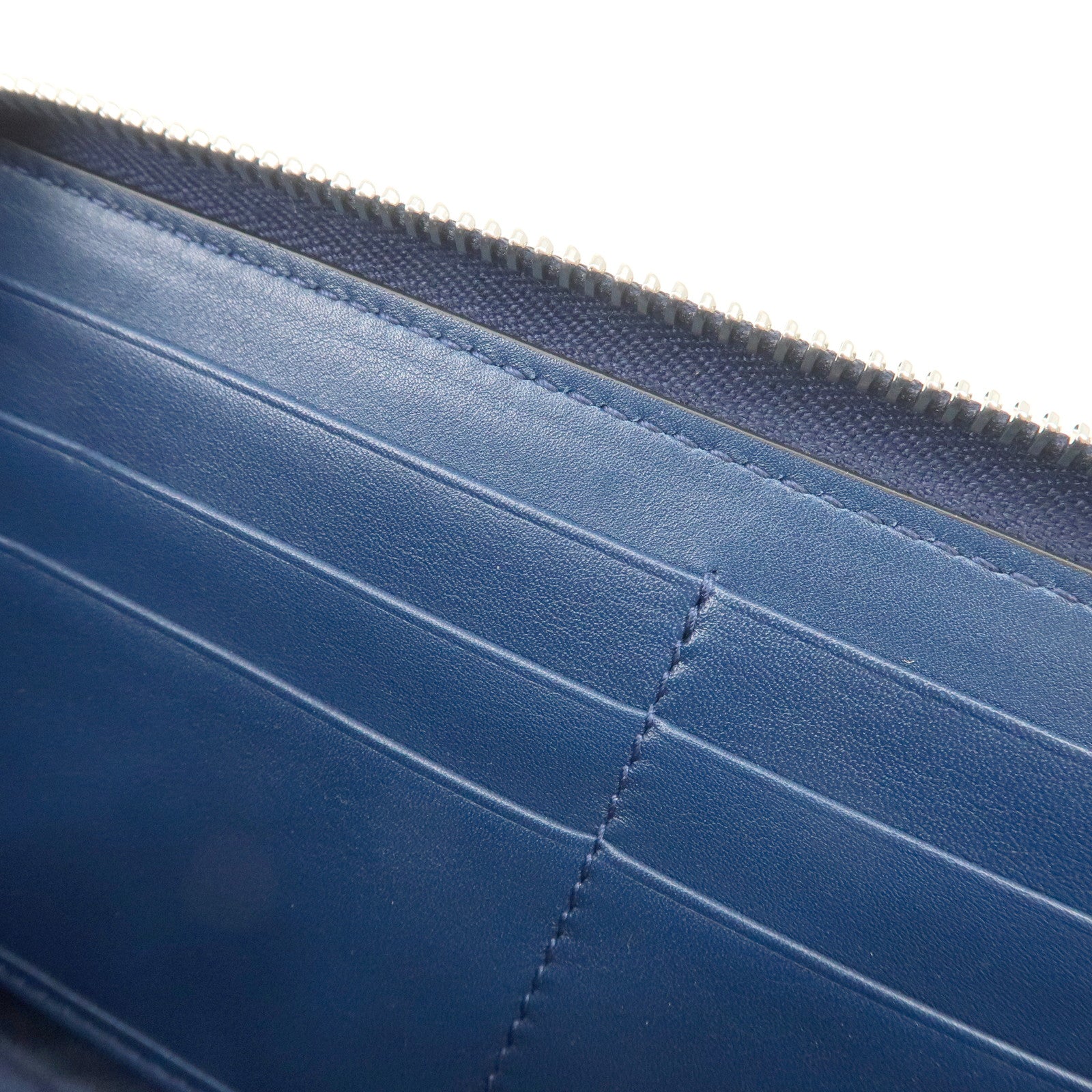 GUCCI Guccissima Leather Round Zippy Long Wallet NY Yankees 547791