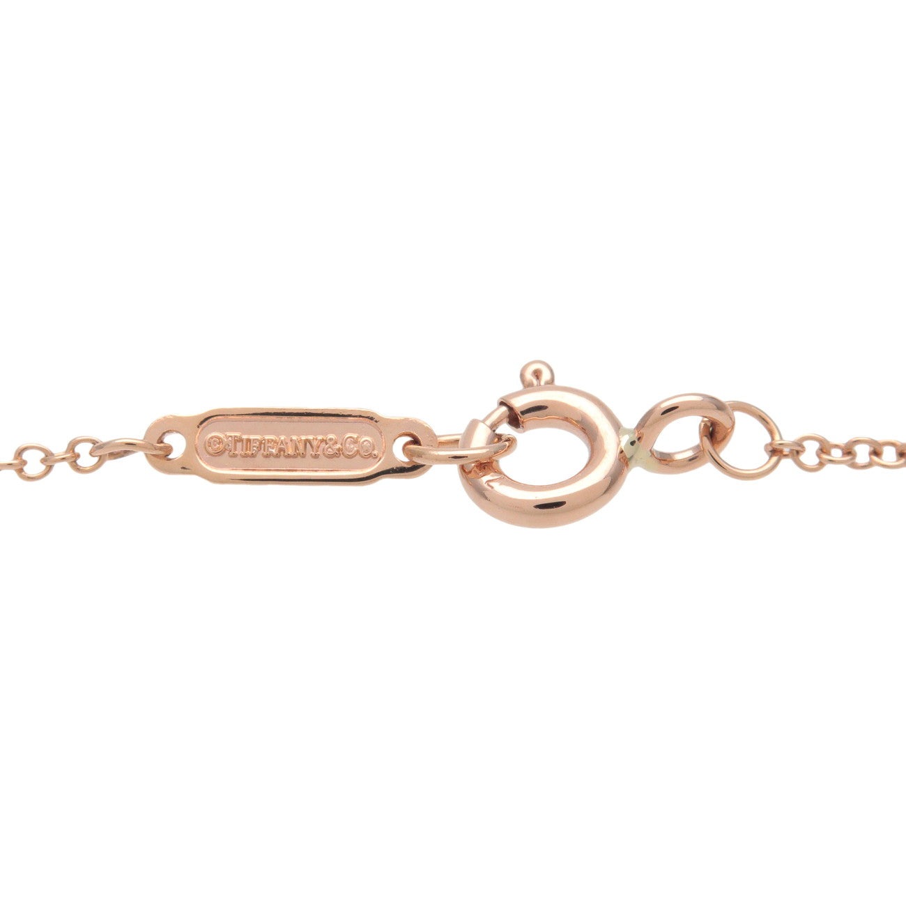 Tiffany & Co Metro Cross Mini 11P Daimond Necklace 750PG Rose Gold