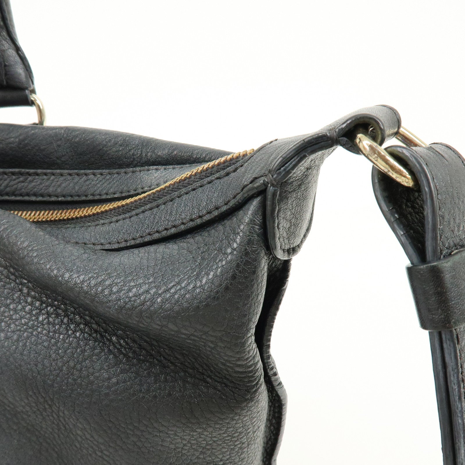 Chloe See By Chloe Leather 2Way Bag Shoulder Bag Hand Bag Black