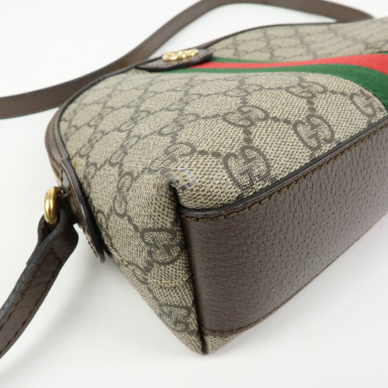 GUCCI Sherry Ophidia GG Supreme Leather Shoulder Bag Beige 499621