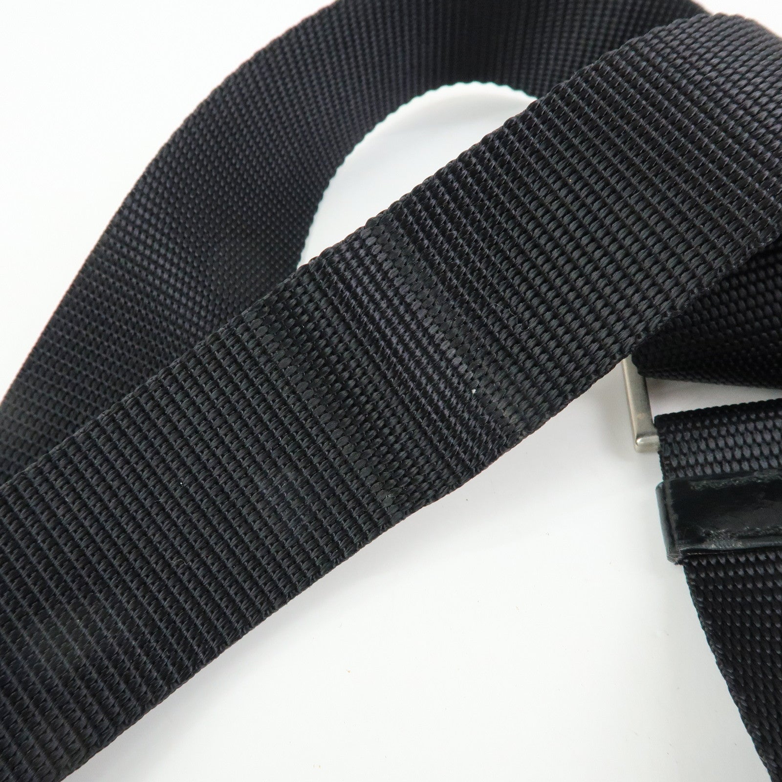 PRADA Triangle Logo Nylon Shoulder Bag Crossbody Bag Black BT8994