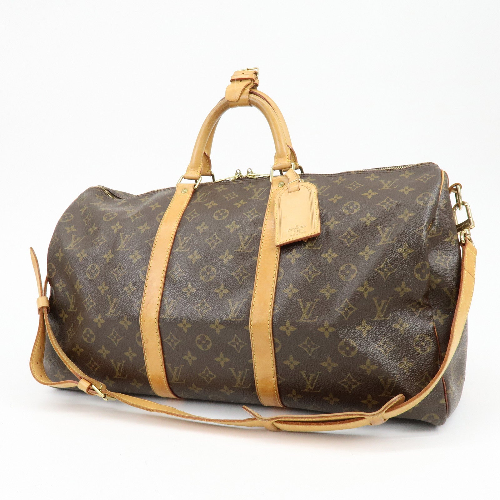 Louis Vuitton Monogram Keep All Bandouliere 50 Boston Bag M41416