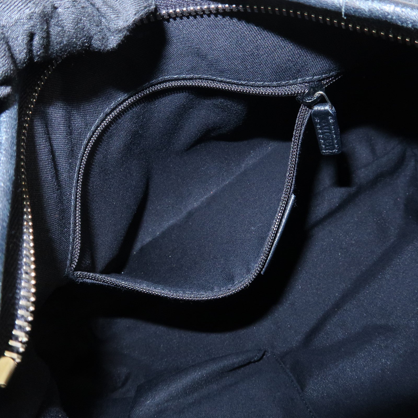 GUCCI Abbey GG Canvas Leather Shoulder Bag Black 130738 Used