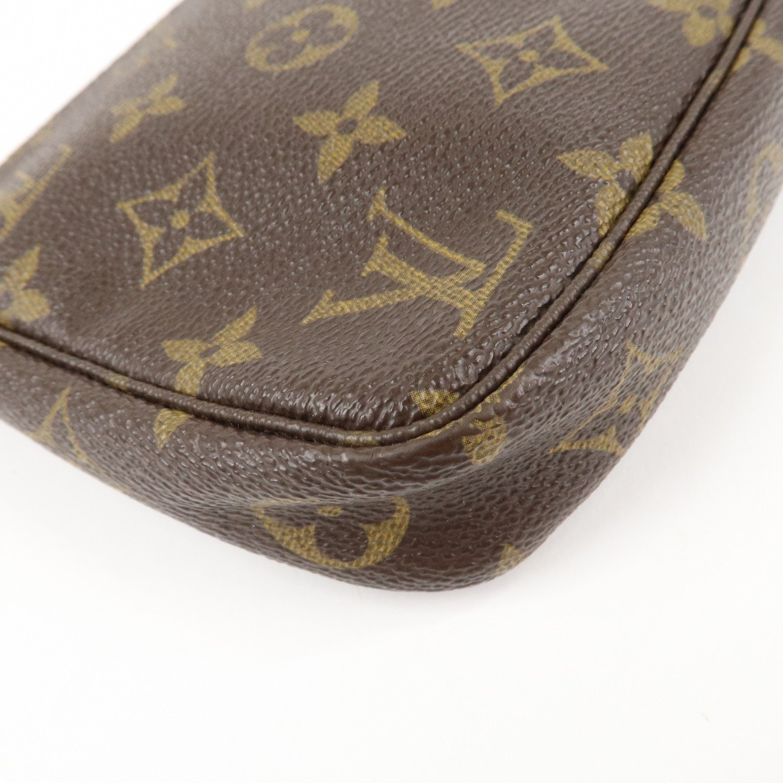 Louis Vuitton Monogram Pochette Accessoires Hand Bag Brown M51980 Used