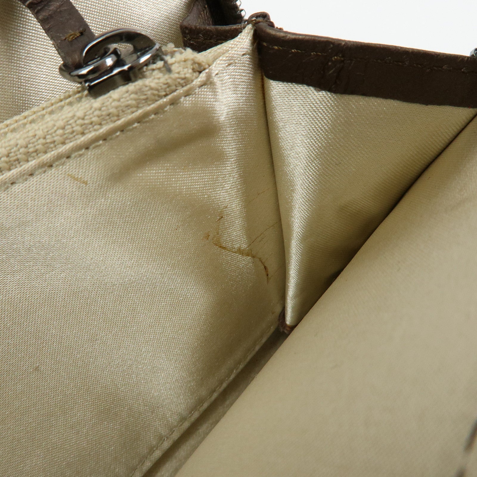 CHANEL COCO Mark Luxury Line Calf Leather Long Wallet Brown