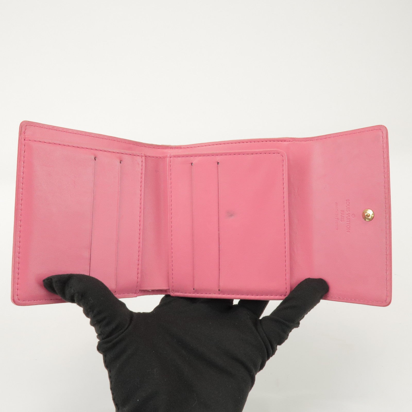 Louis Vuitton Vernis Porte Monnaie Billets Cartes Crédit M9139F