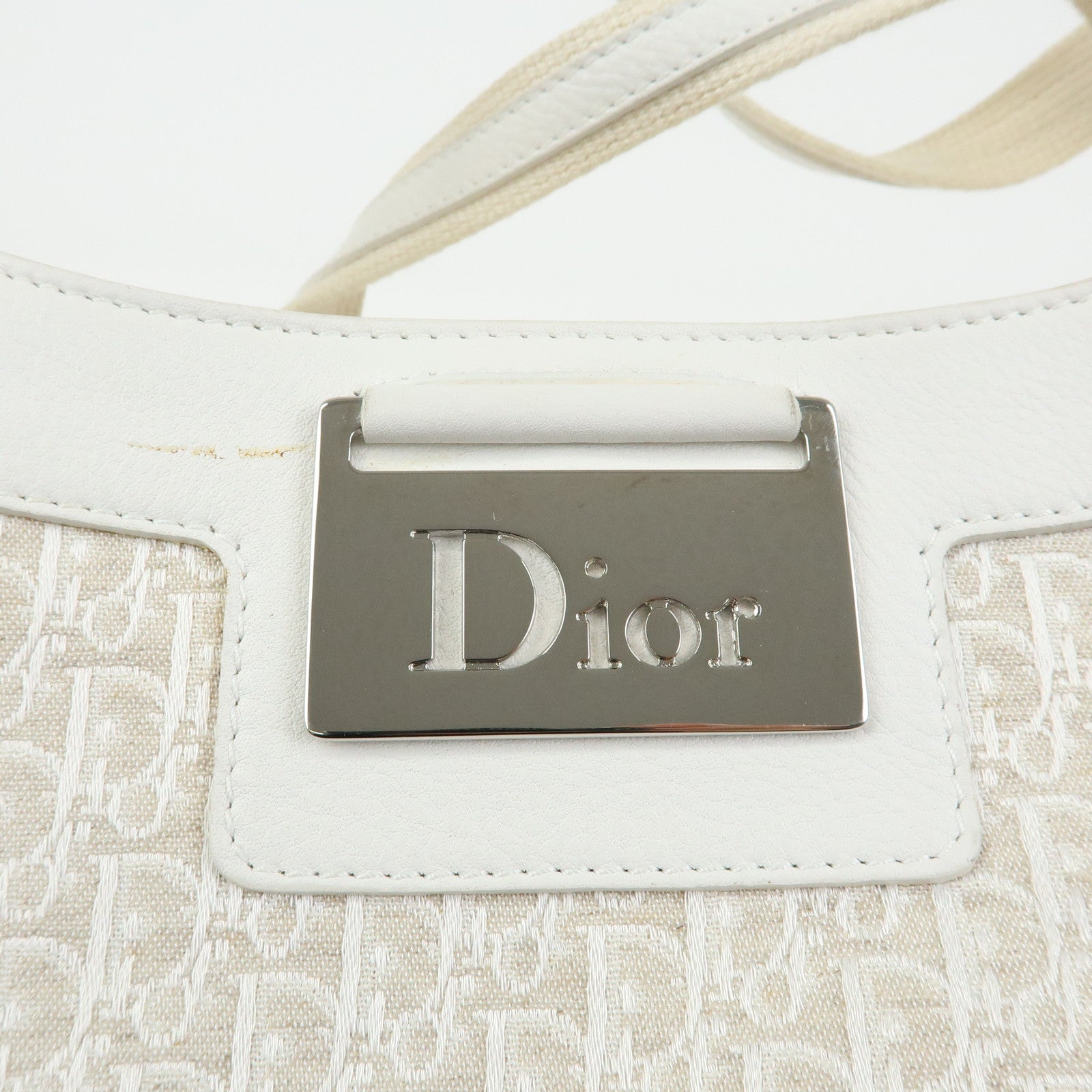 Christian Dior Street Chic Trotter Canvas Leather Shoulder Bag