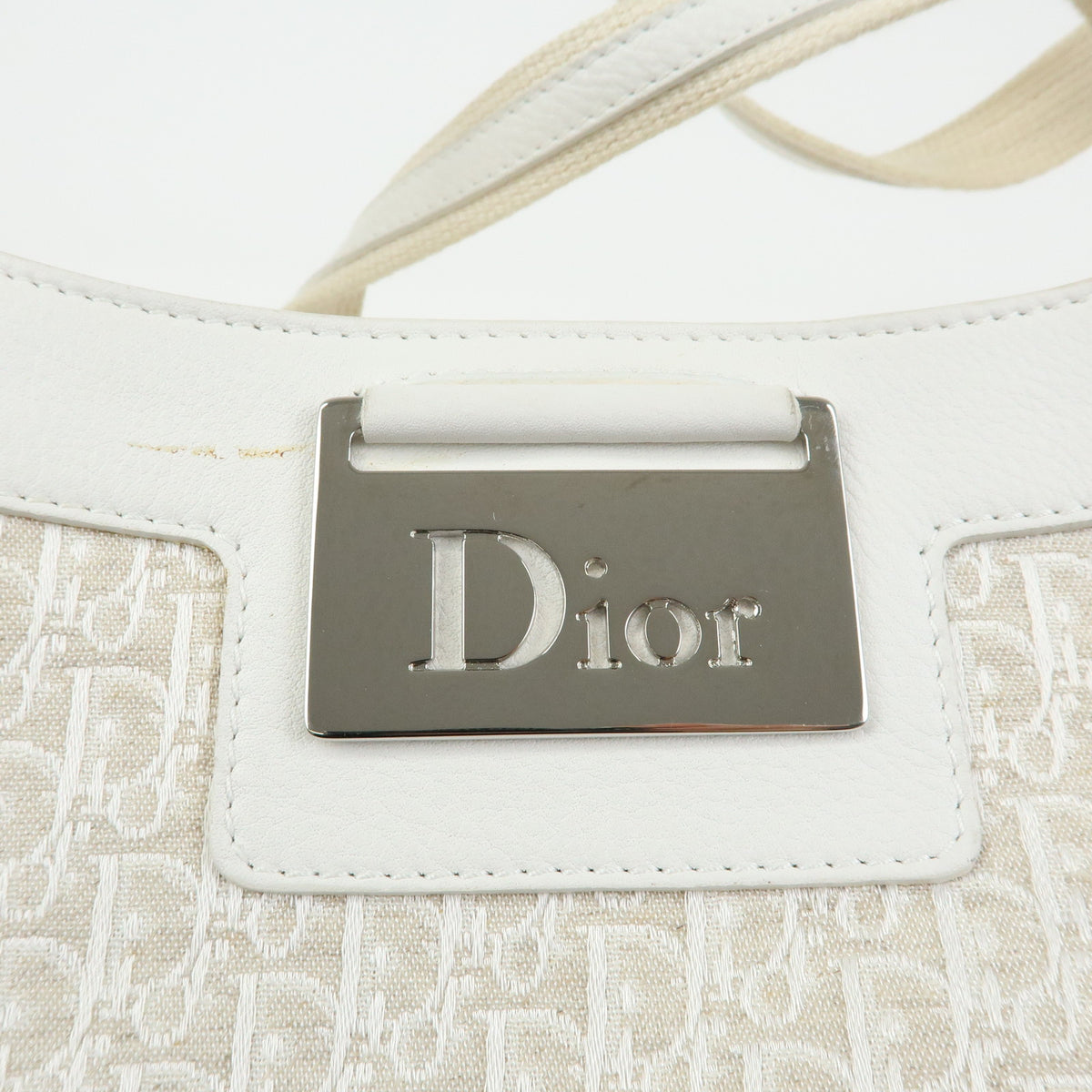 Christian Dior Street Chic Trotter Canvas Leather Shoulder Bag