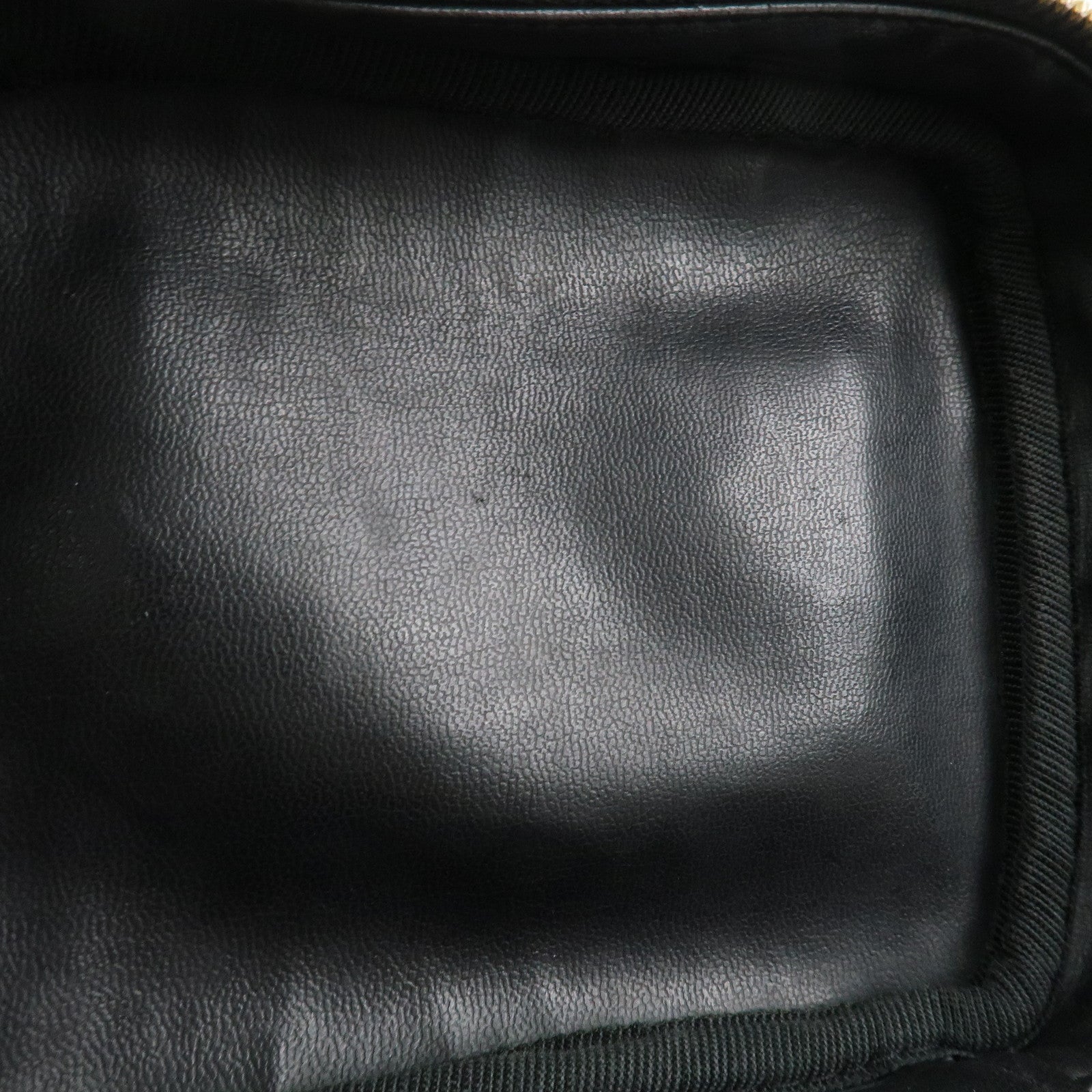 CHANEL Bicolore Lambskin Vanity Bag Hand Bag Black A01619
