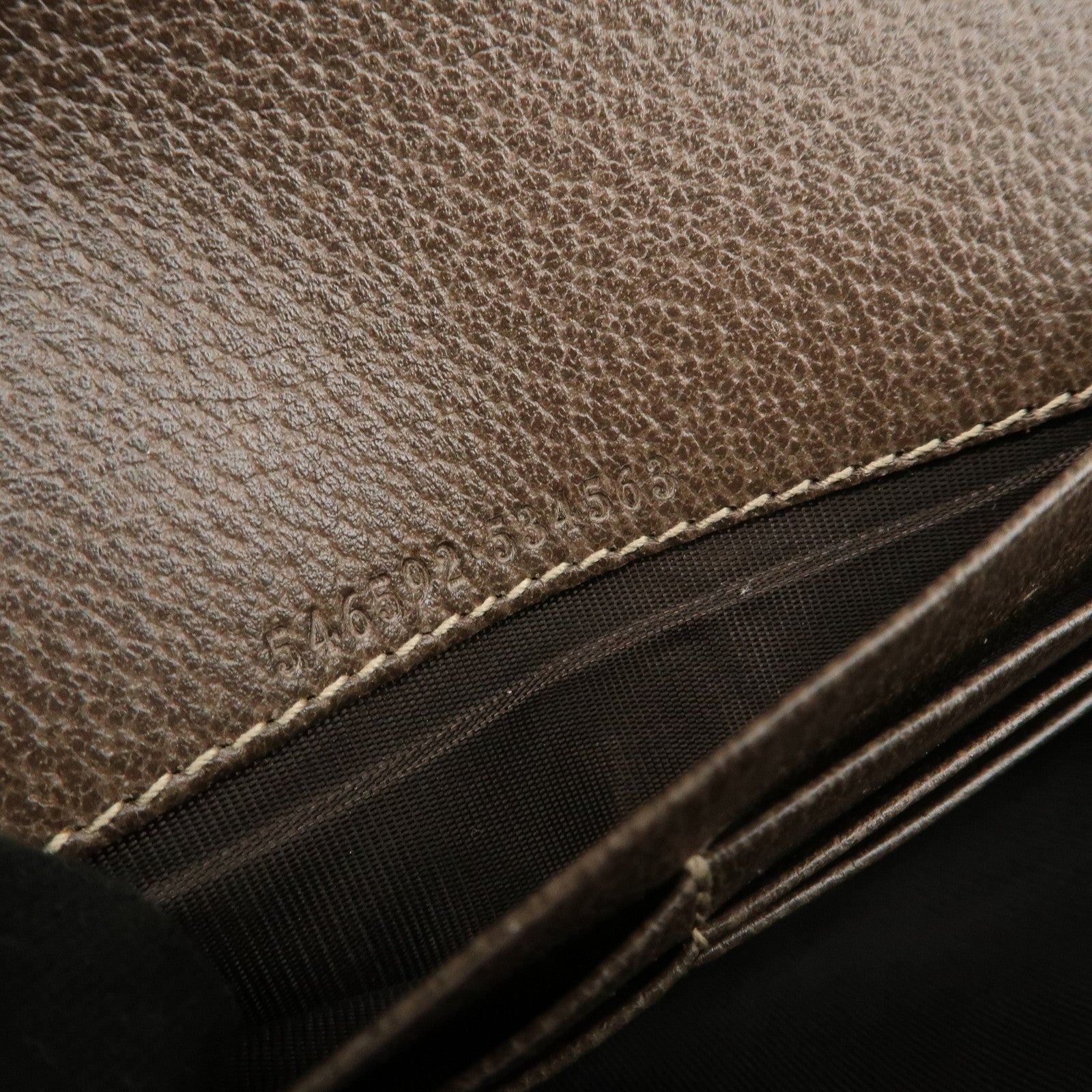 GUCCI Ophidia GG Supreme WOC Chain Wallet Long Wallet Brown 546592