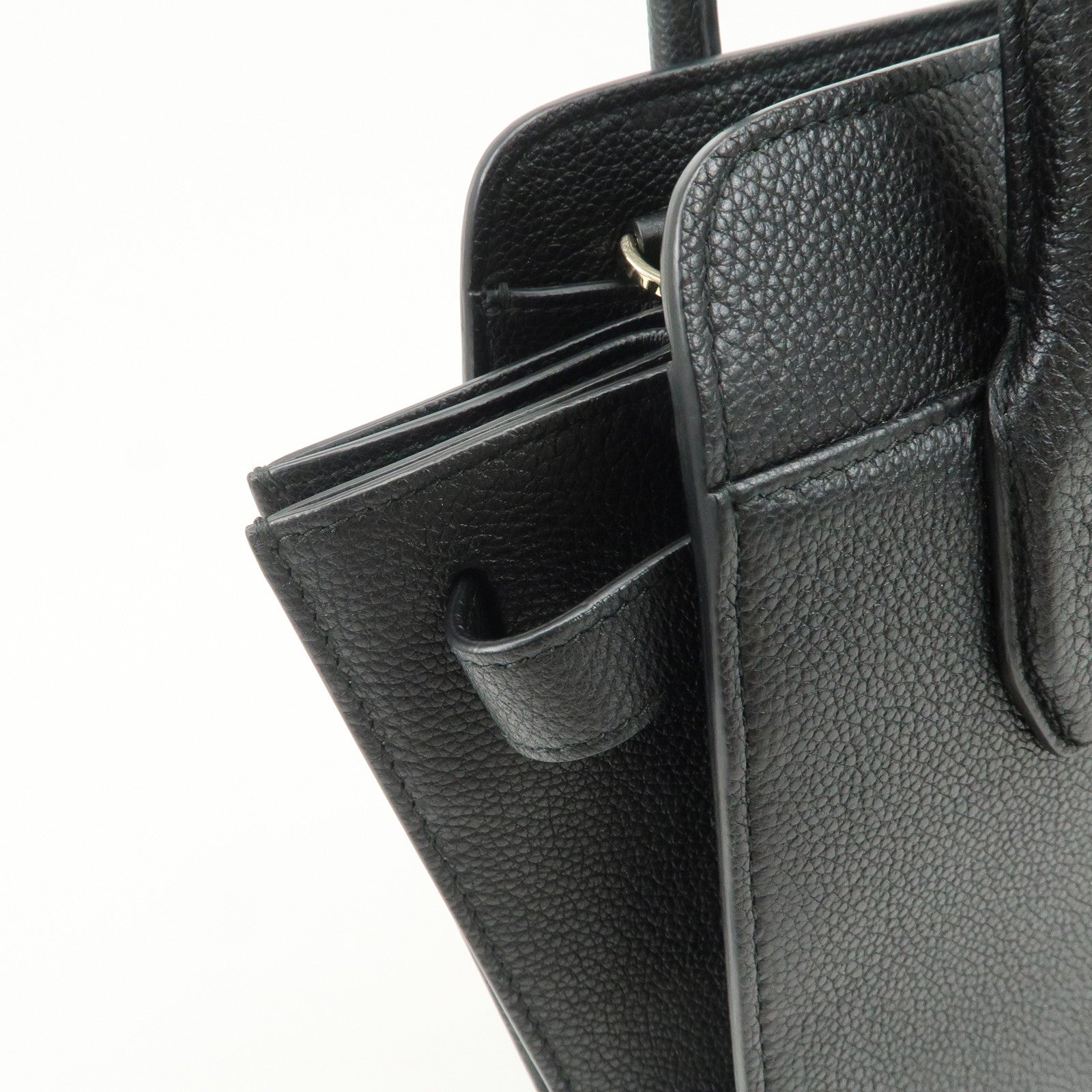 BVLGARI Alba Leather 2Way Hand Bag Shoulder Bag Charm Black