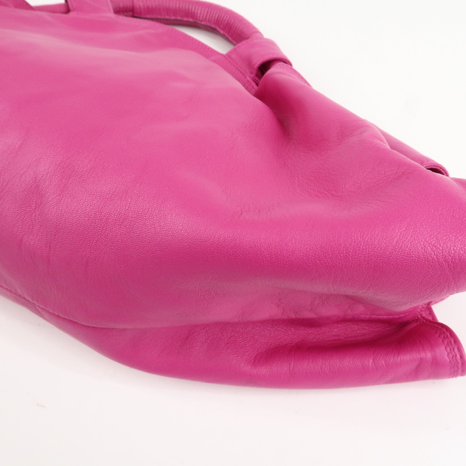 LOEWE Anagram Nappa Aire Leather Hand Bag Tote Bag Fuchsia Pink