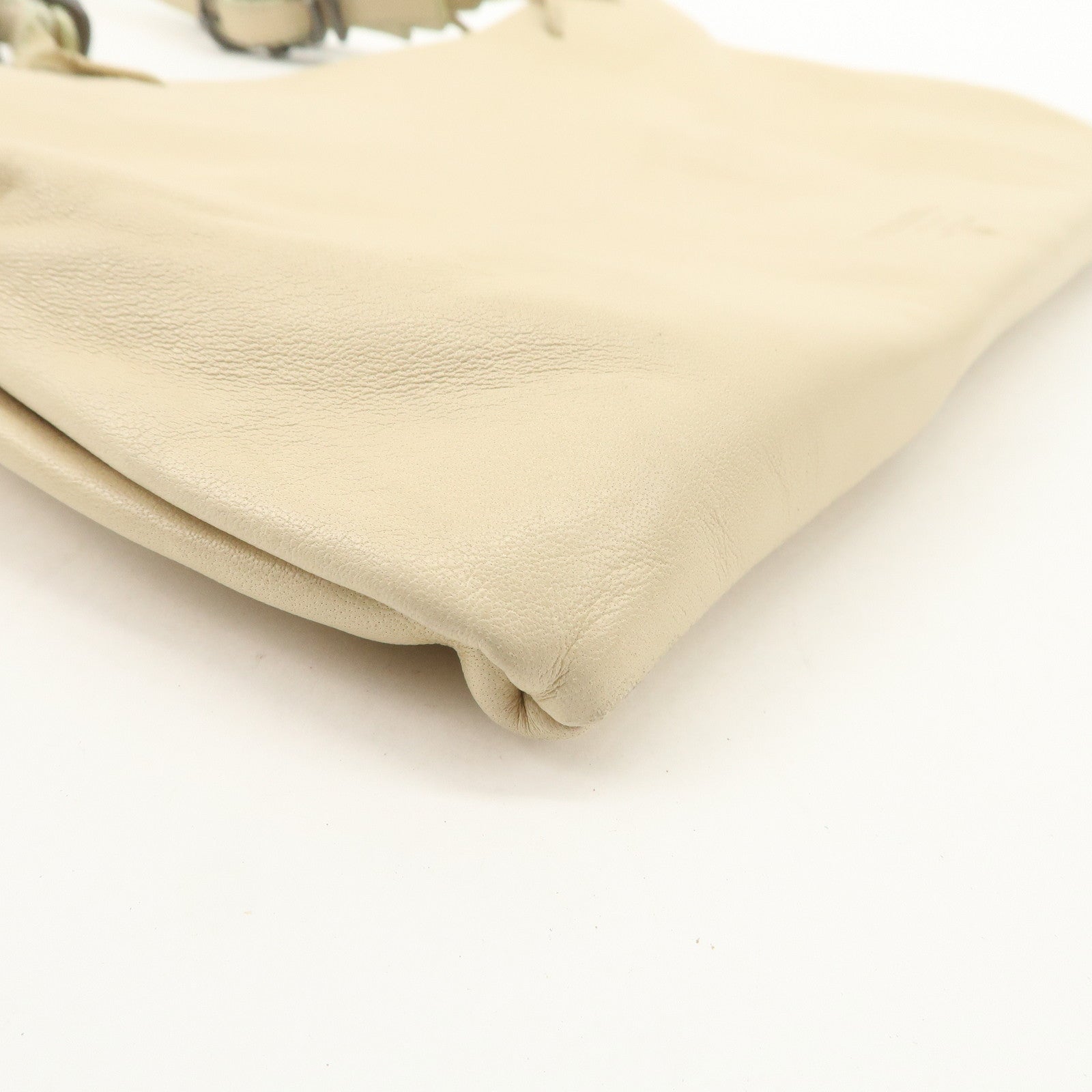 PRADA Nappa Leather Hand Bag Shoulder Bag Ivory