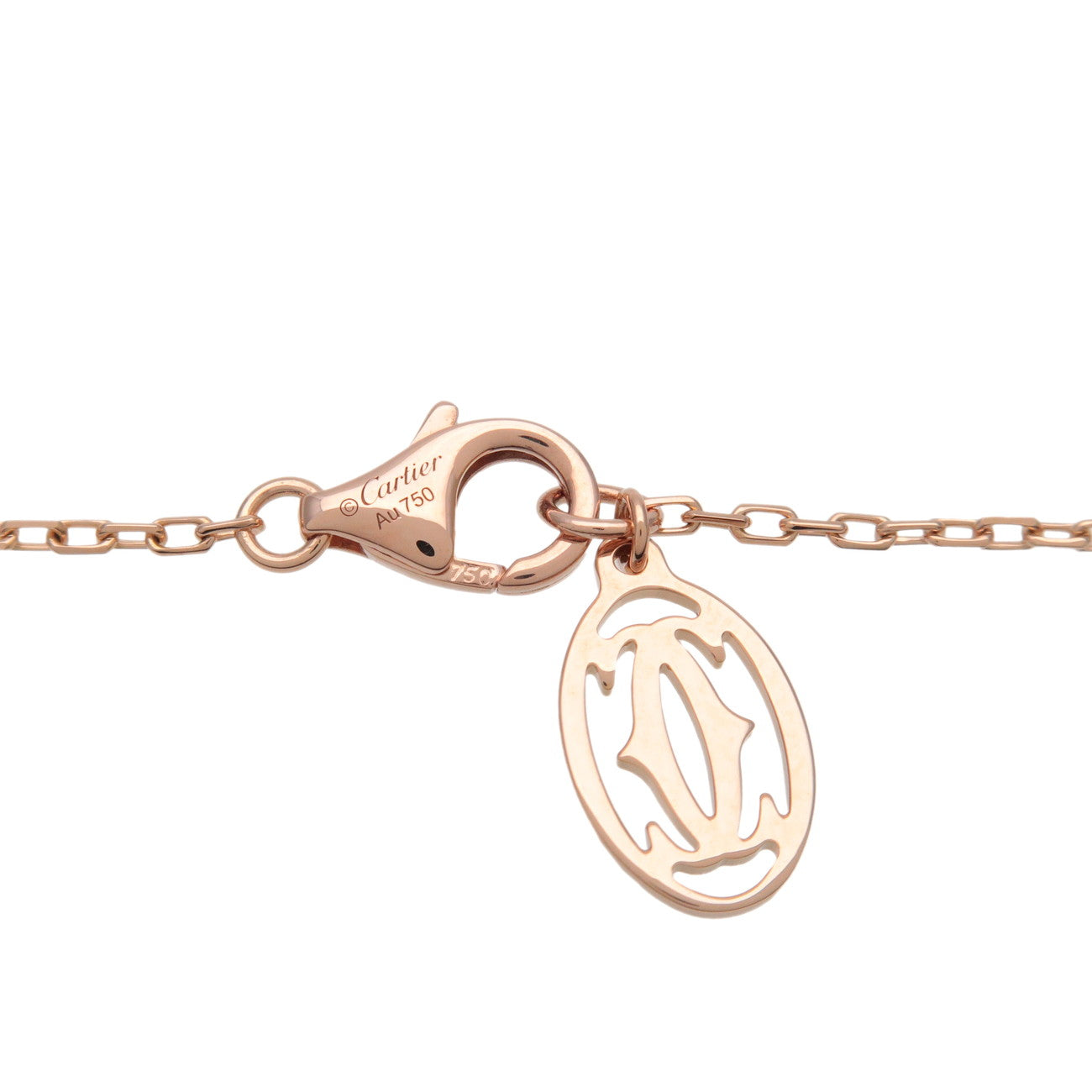 Cartier D'amour 1P Diamond Necklace SM K18 750PG Rose Gold
