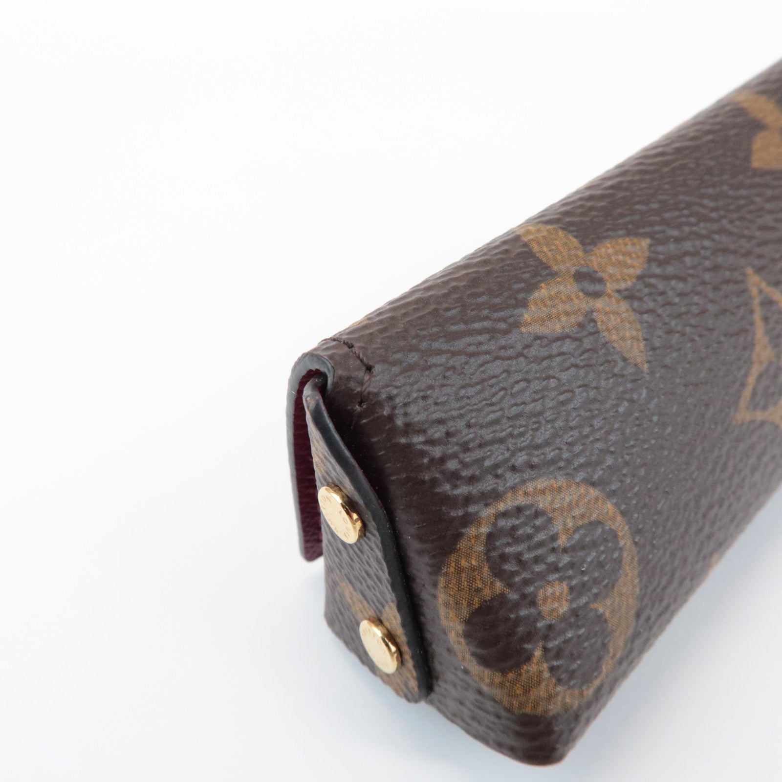 Louis Vuitton Monogram Pochette Rivette Lip Case Fushia M61473