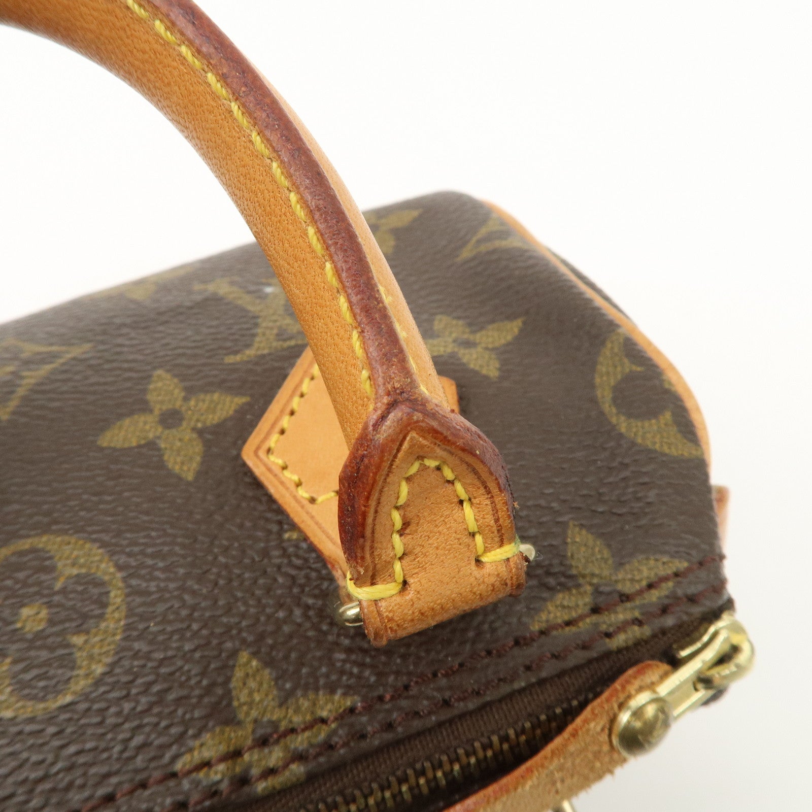 Louis Vuitton Monogram Mini Speedy Hand Bag & Strap TH0955 J00145 Used