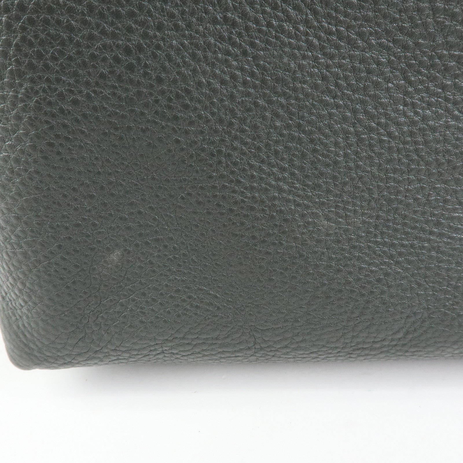 GUCCI Logo Leather Tote Bag Shoulder Bag Gray 380118