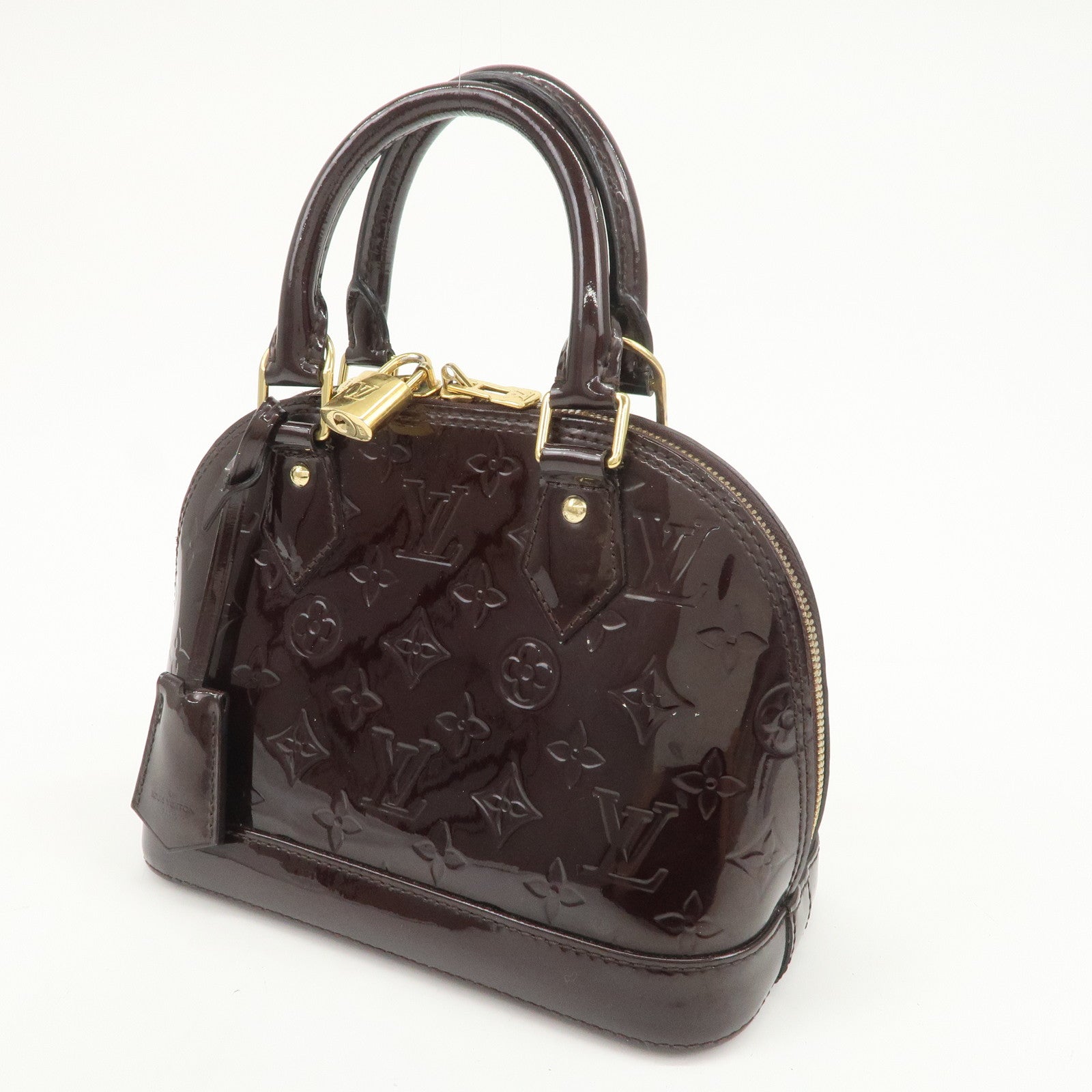 Louis Vuitton Monogram Vernis Alma BB 2Way Bag Amarante M91678