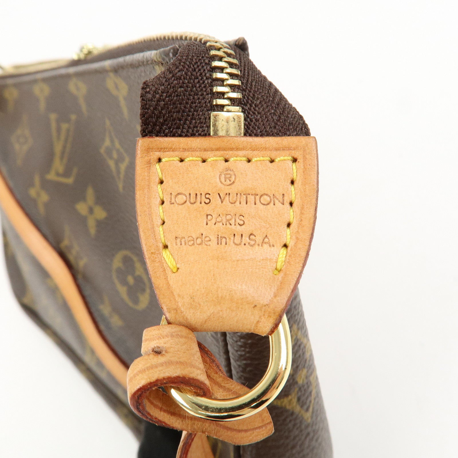 Louis Vuitton Monogram Pochette Accessoires Hand Bag Brown M51980