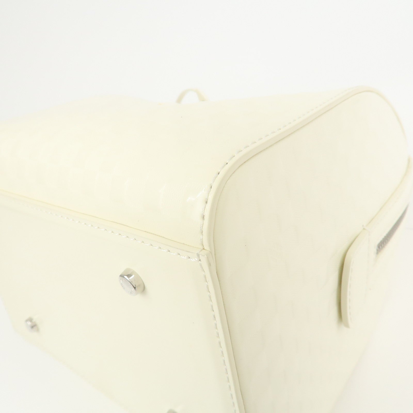 Louis Vuitton Damier Facette Speedy Cube PM Hand Bag Cream M48903