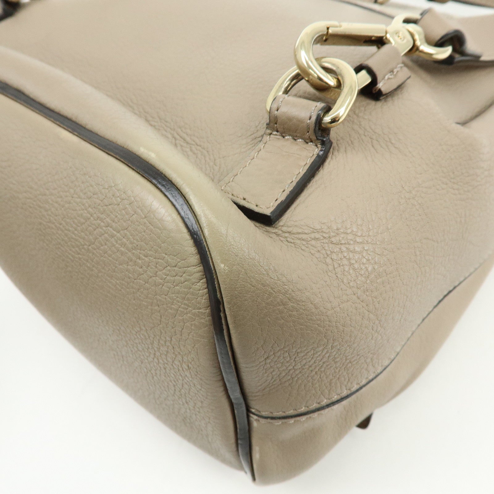 Chloe Faye Suede Leather Backpack Rucksack Greige