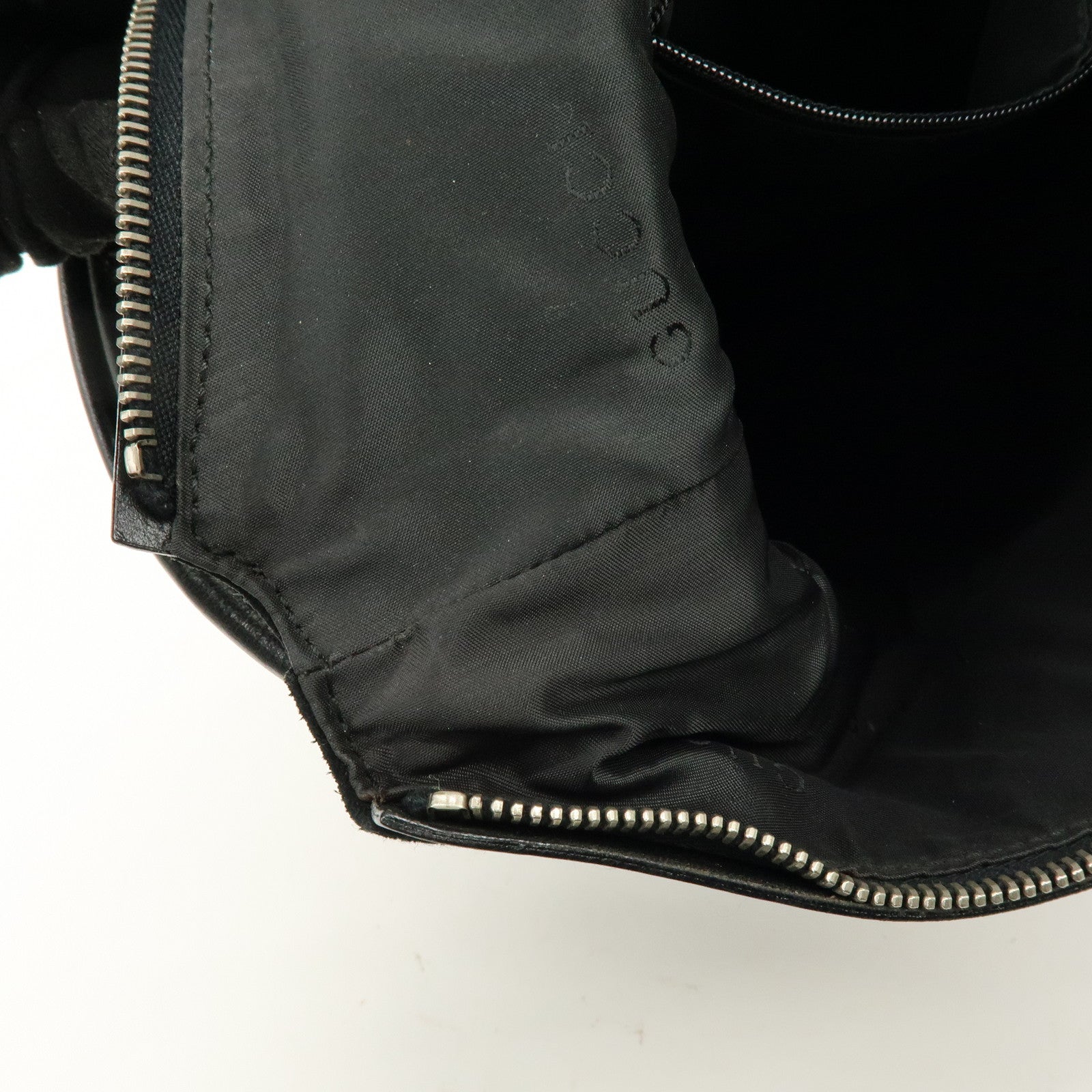 GUCCI Suede Leather Shoulder Bag Hand Bag Black 001・3770・0021222