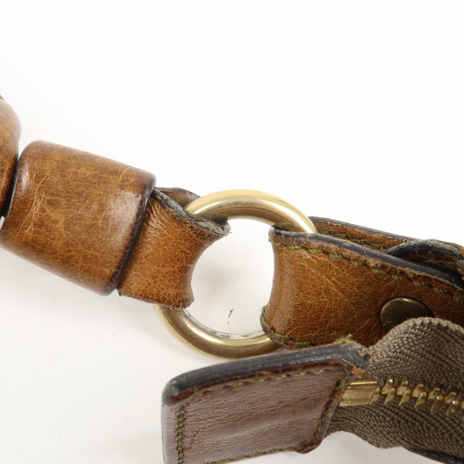 Chloe Leather Heloise Shoulder Bag Hand Bag Brown