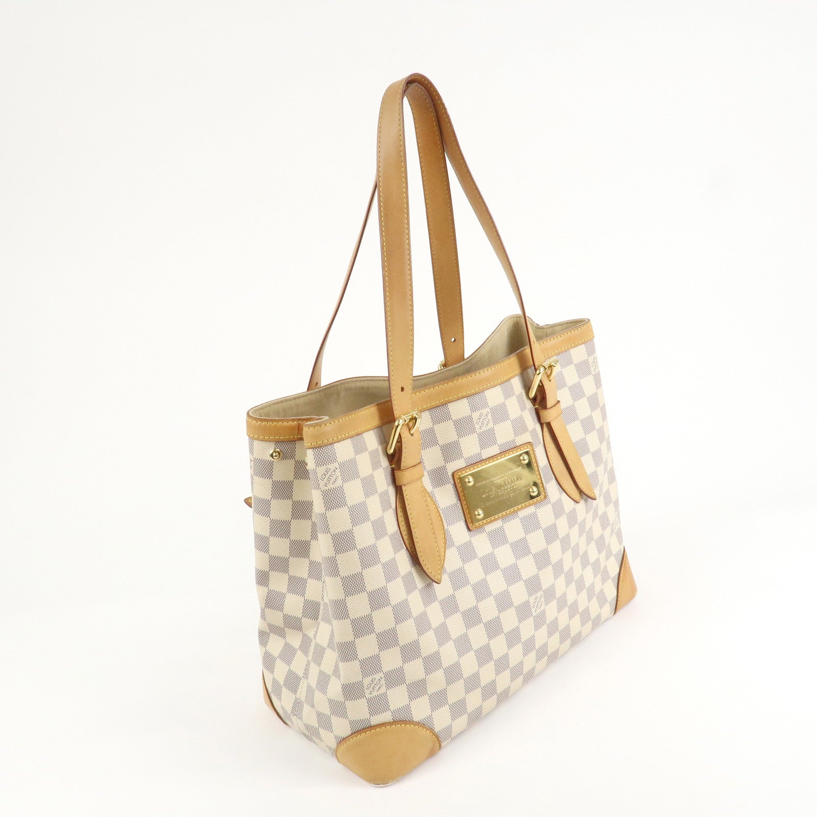 Louis Vuitton Damier Azur Hampstead MM Canvas Hand Bag N51206
