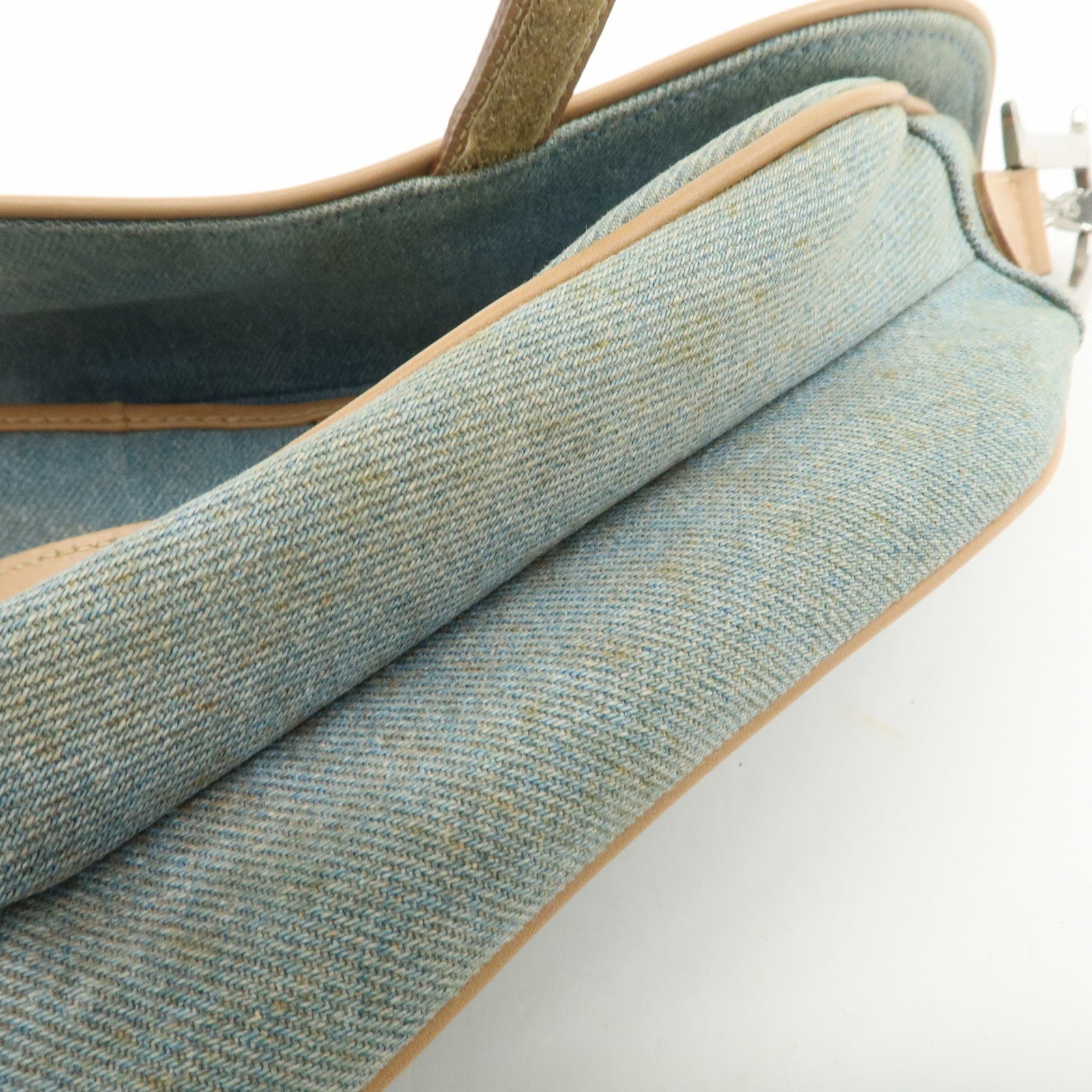 Christian Dior Saddle Denim Leather Shoulder Bag Crossbody Bag