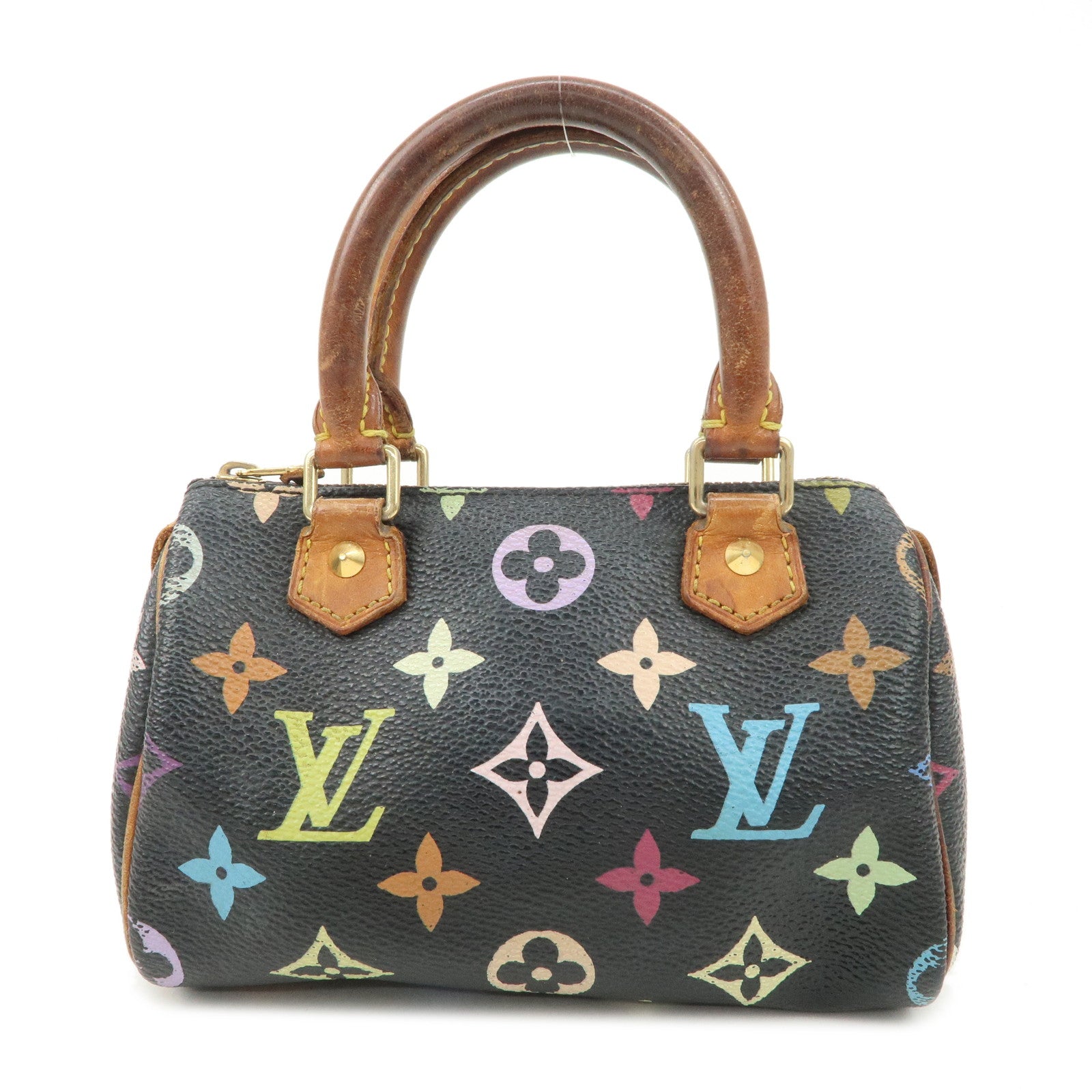Louis Vuitton Monogram Multi Color Mini Speedy Mini Bag Noir M92644 Used
