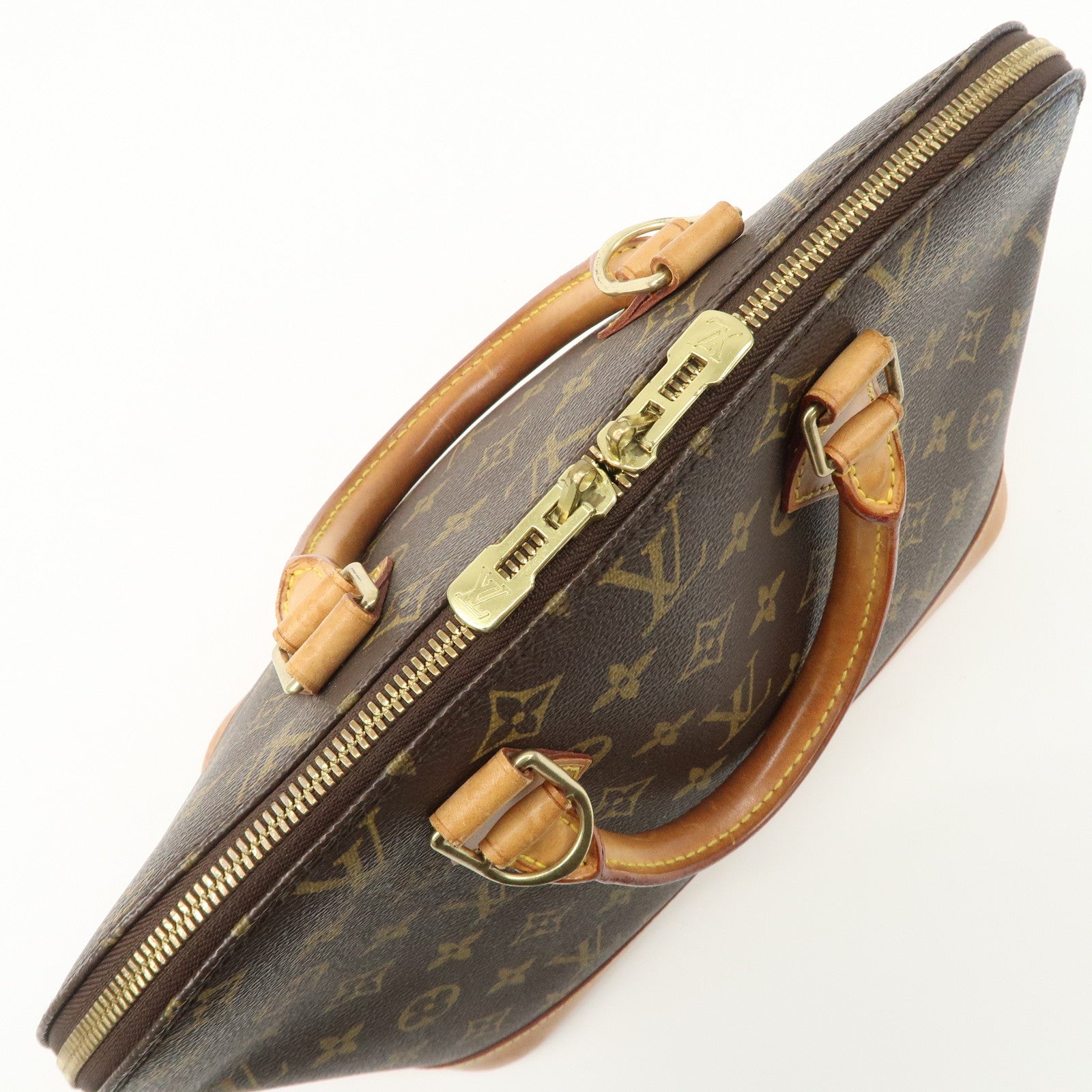 Louis Vuitton Monogram Alma PM Hand Bag Brown M51130 Used