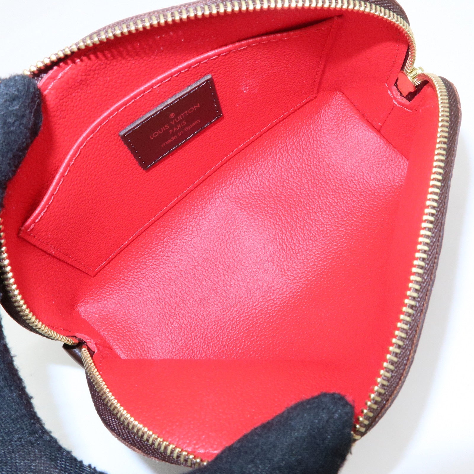 Louis Vuitton Damier Ebene Pochette Cosmetic PM Pouch Brown N47516