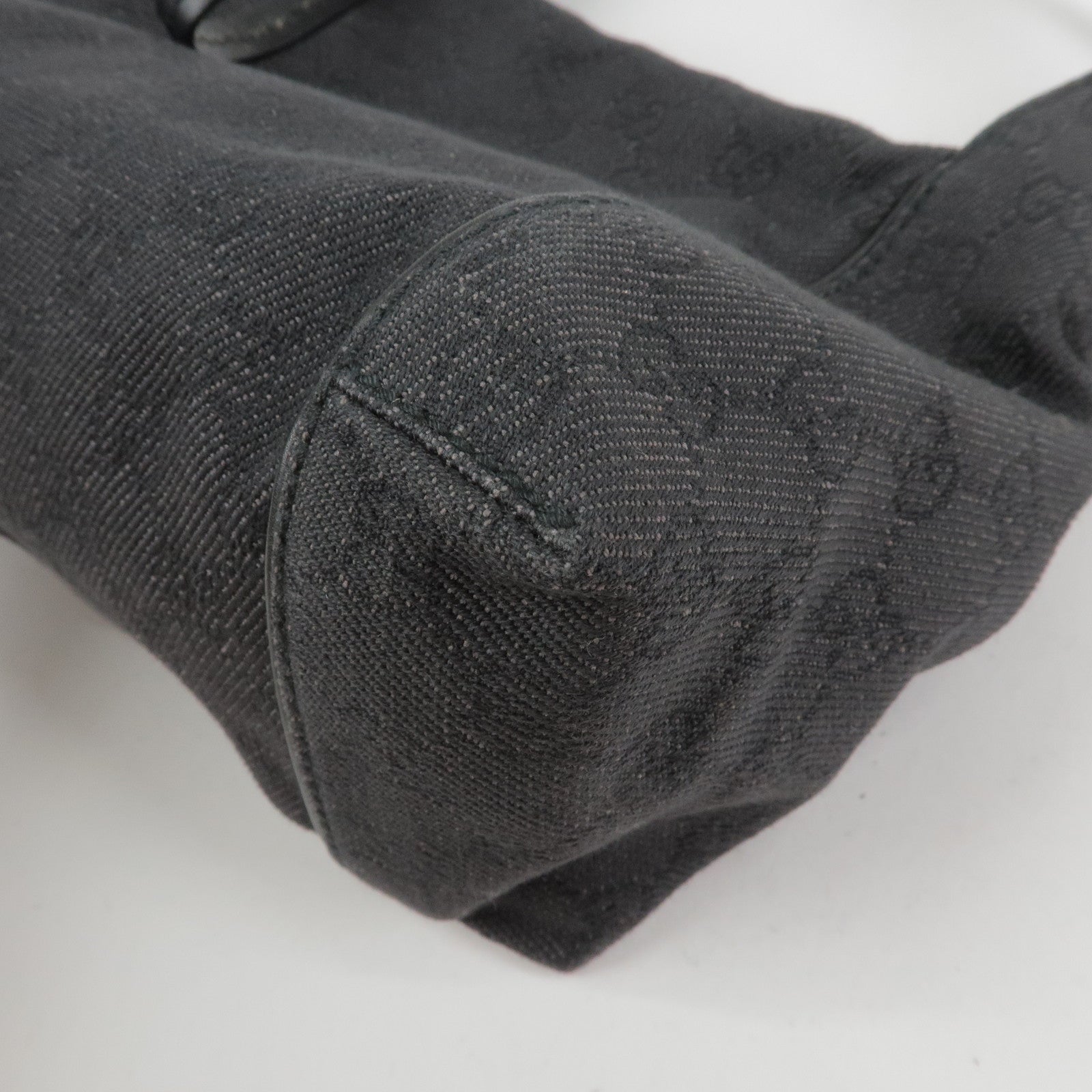 GUCCI GG Monogram Leather Shoulder Bag Hand Bag Black 101333