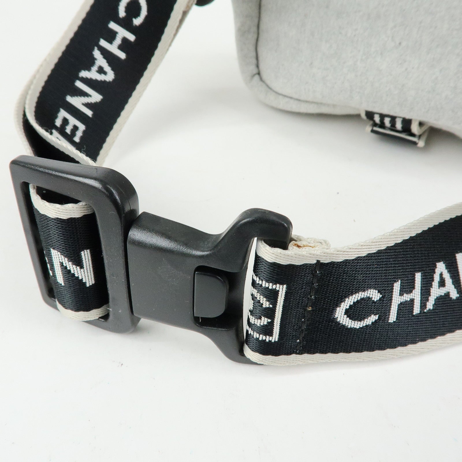 CHANEL CHANEL Sports Cotton Waist Bag Body Bag Gray
