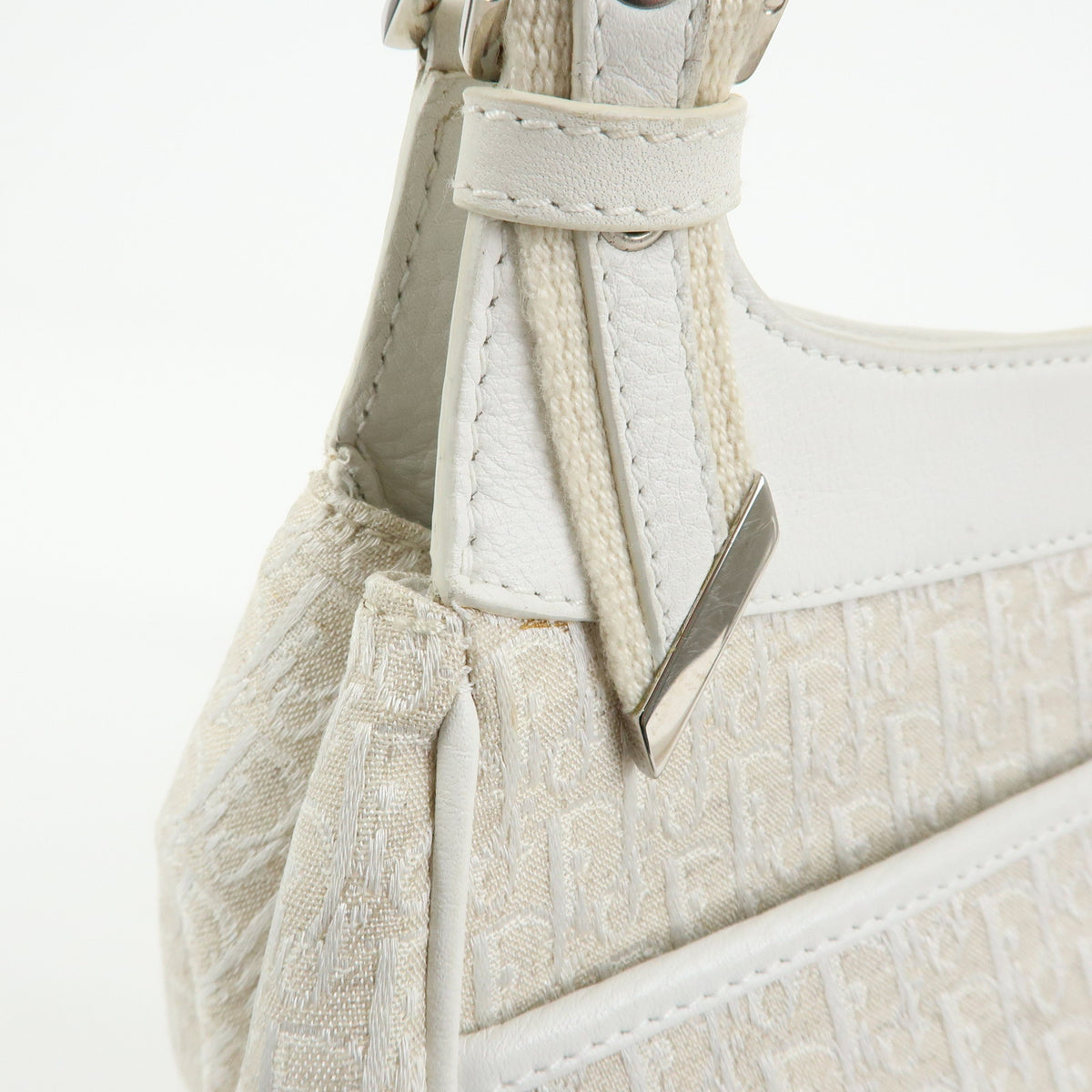 Christian Dior Street Chic Trotter Canvas Leather Shoulder Bag