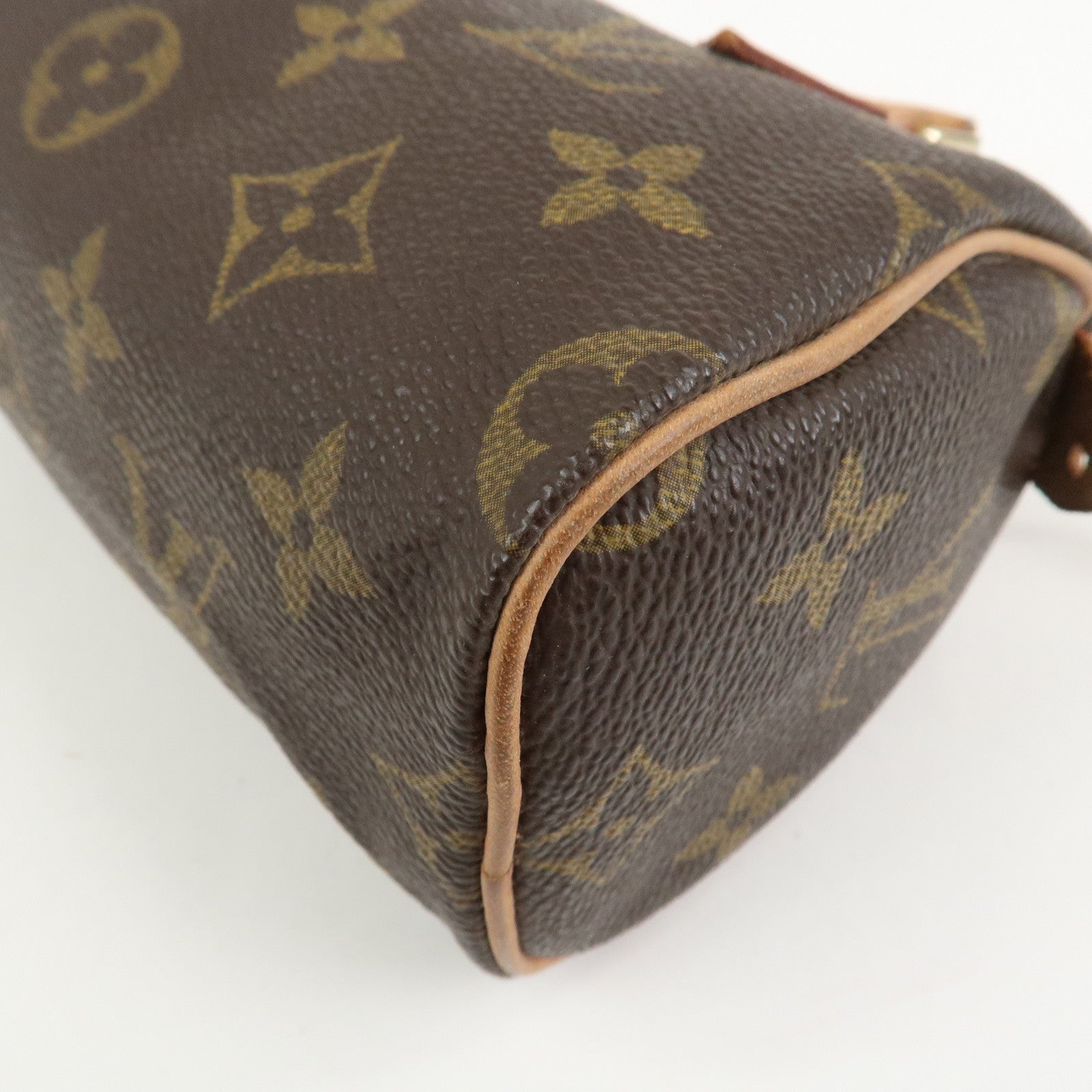 Louis Vuitton Monogram Mini Speedy Hand Bag Brown M41534