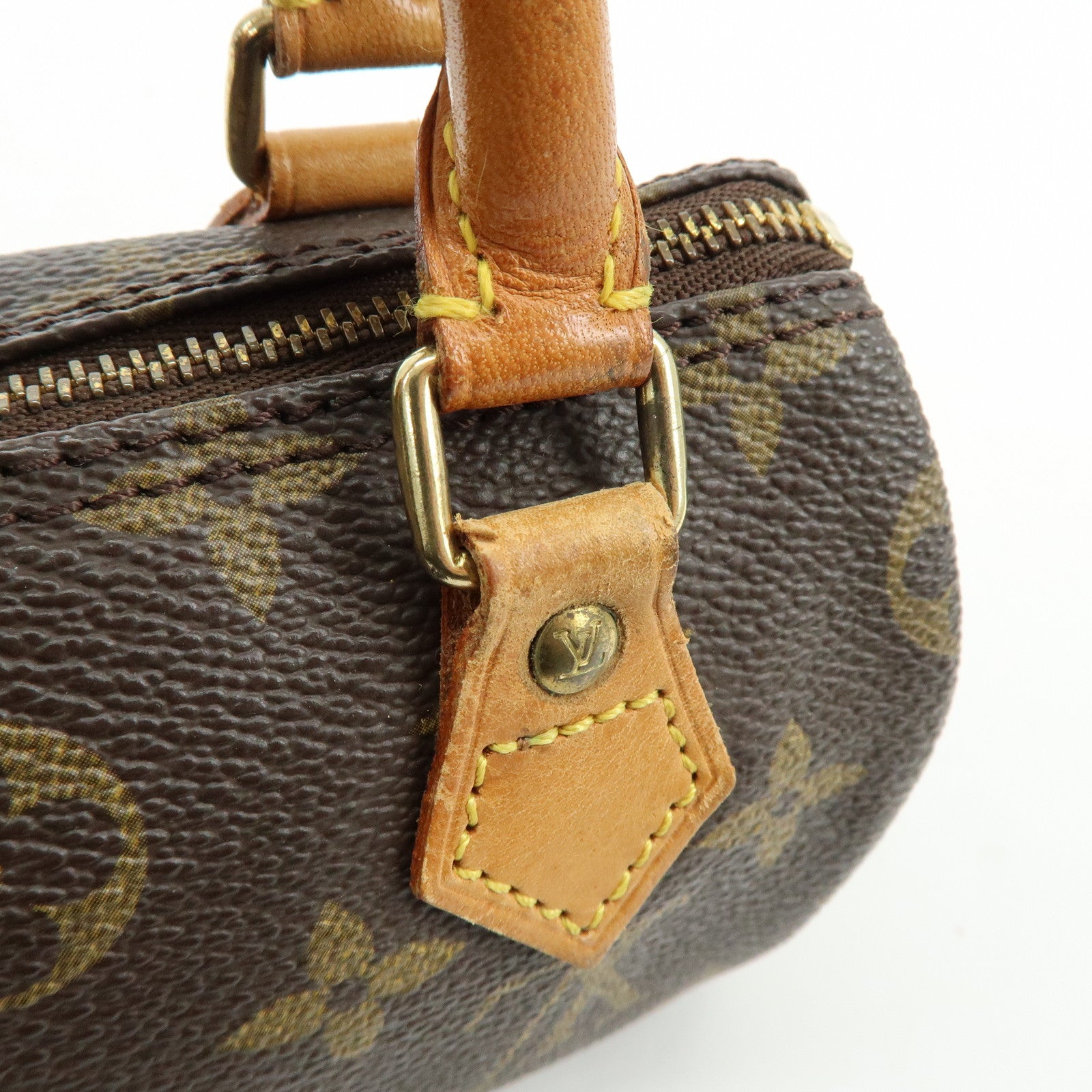 Louis Vuitton Monogram Mini Speedy Hand Bag & Strap Brown M41534