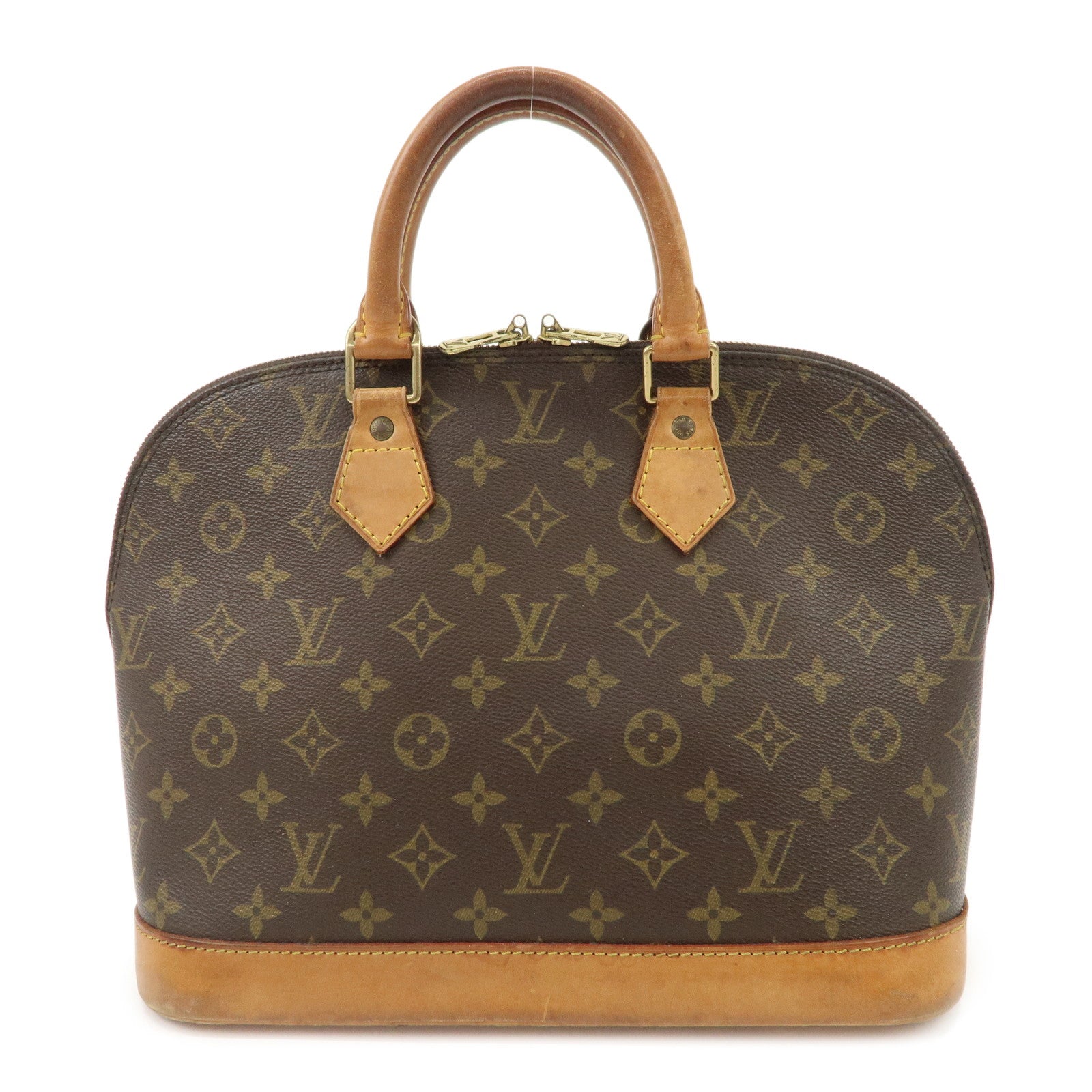 Louis Vuitton Monogram Alma Hand Bag Brown M51130 Used