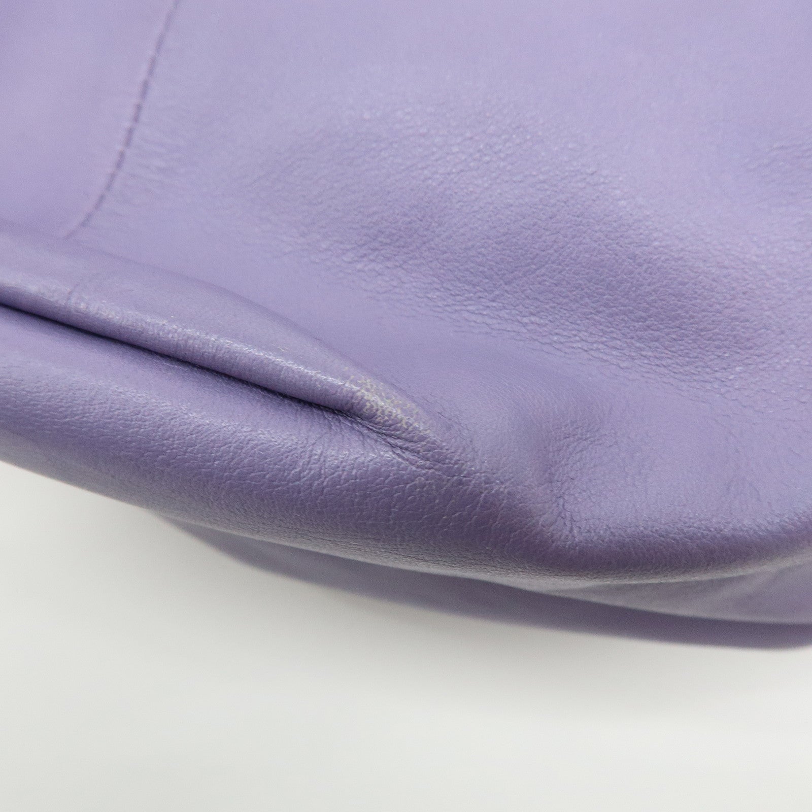 BOTTEGA VENETA Double Knot Leather Hand Bag Purple