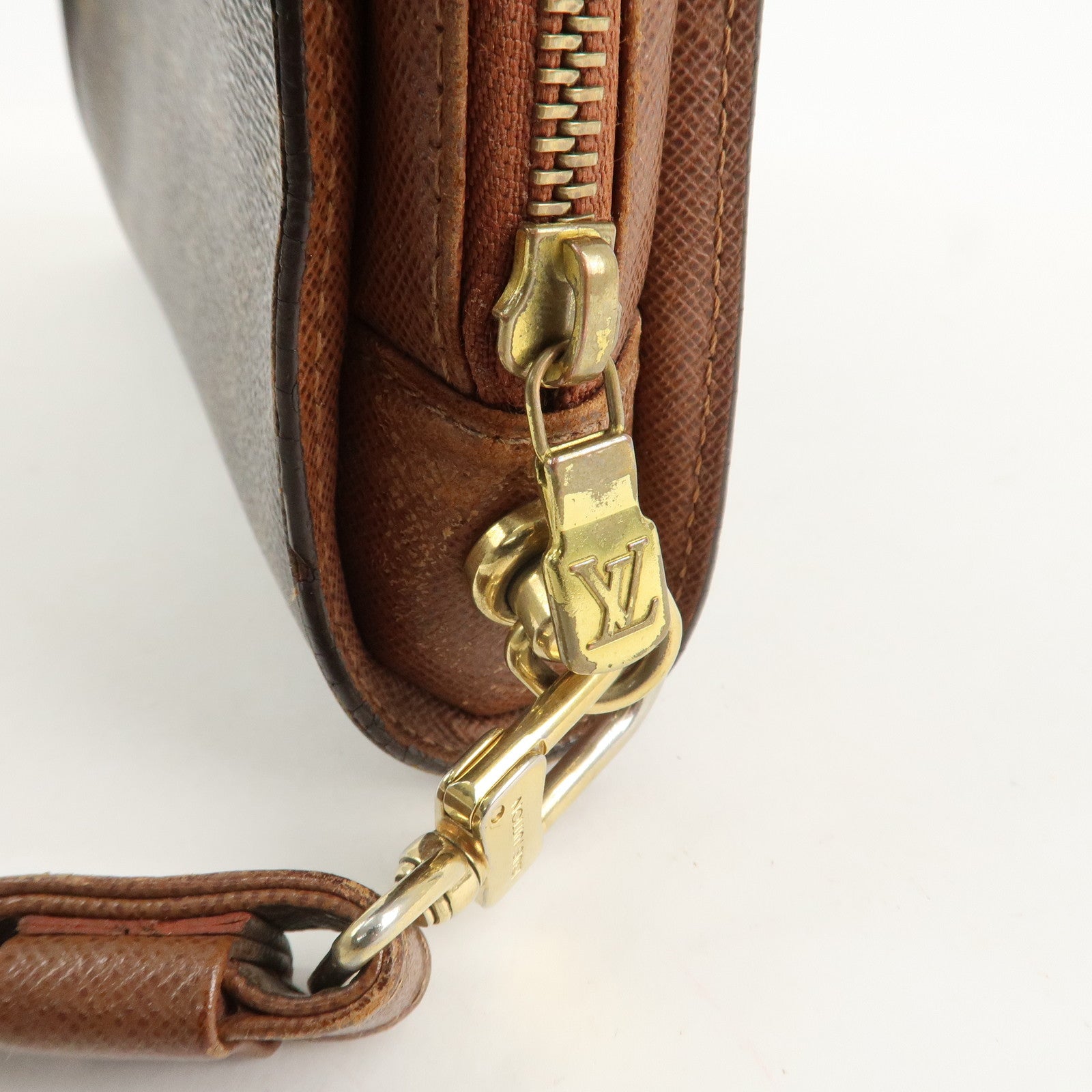 Louis Vuitton Monogram Orsay Clutch Bag Pouch Brown M51790 Used