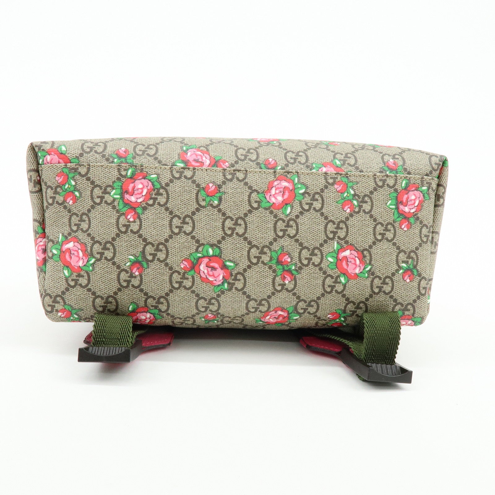 GUCCI Children’s GG Supreme Rose Heart Backpack Beige Pink 271327