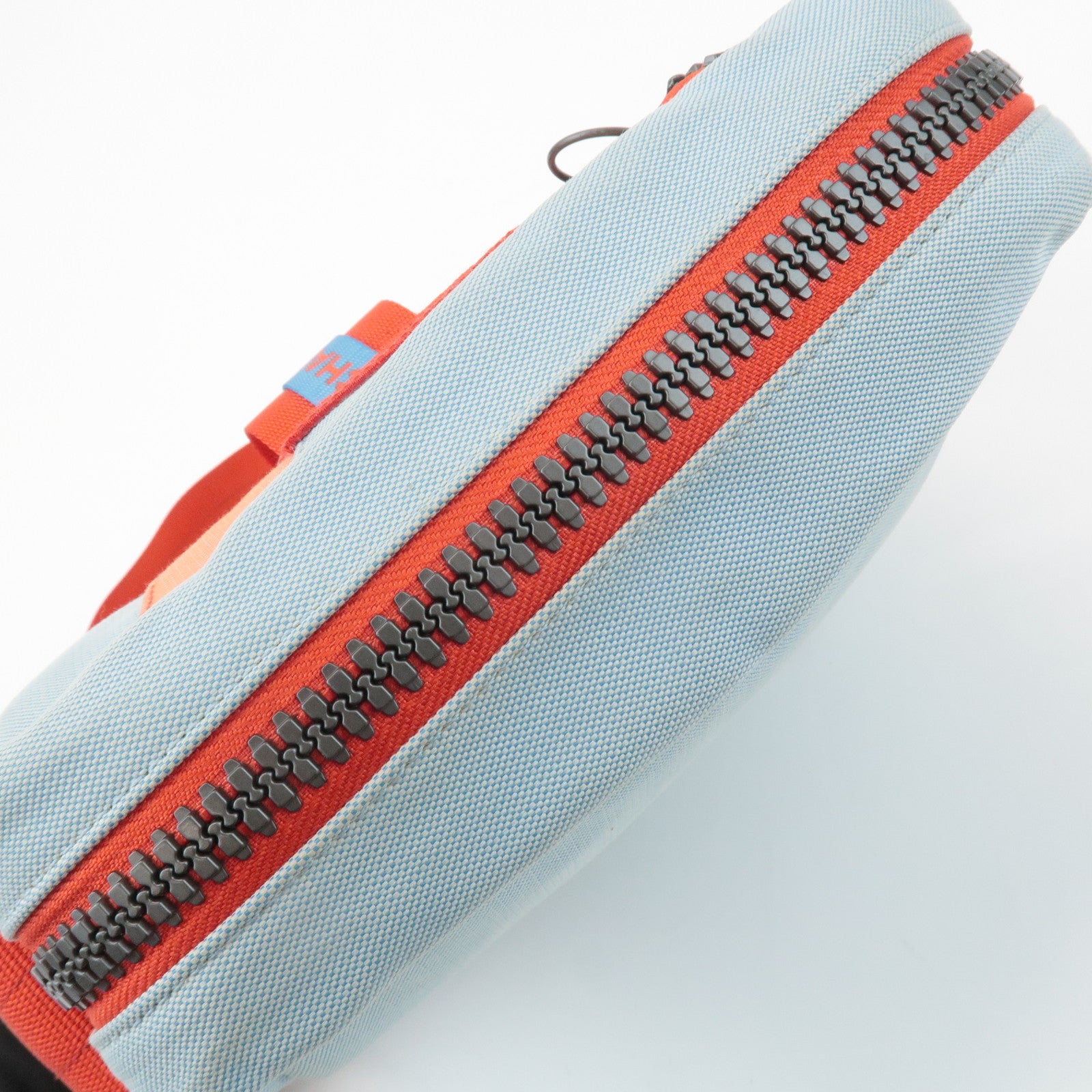 CHANEL Sportsline COCO Mark Nylon Canvas Shoulder Bag Red Blue Used