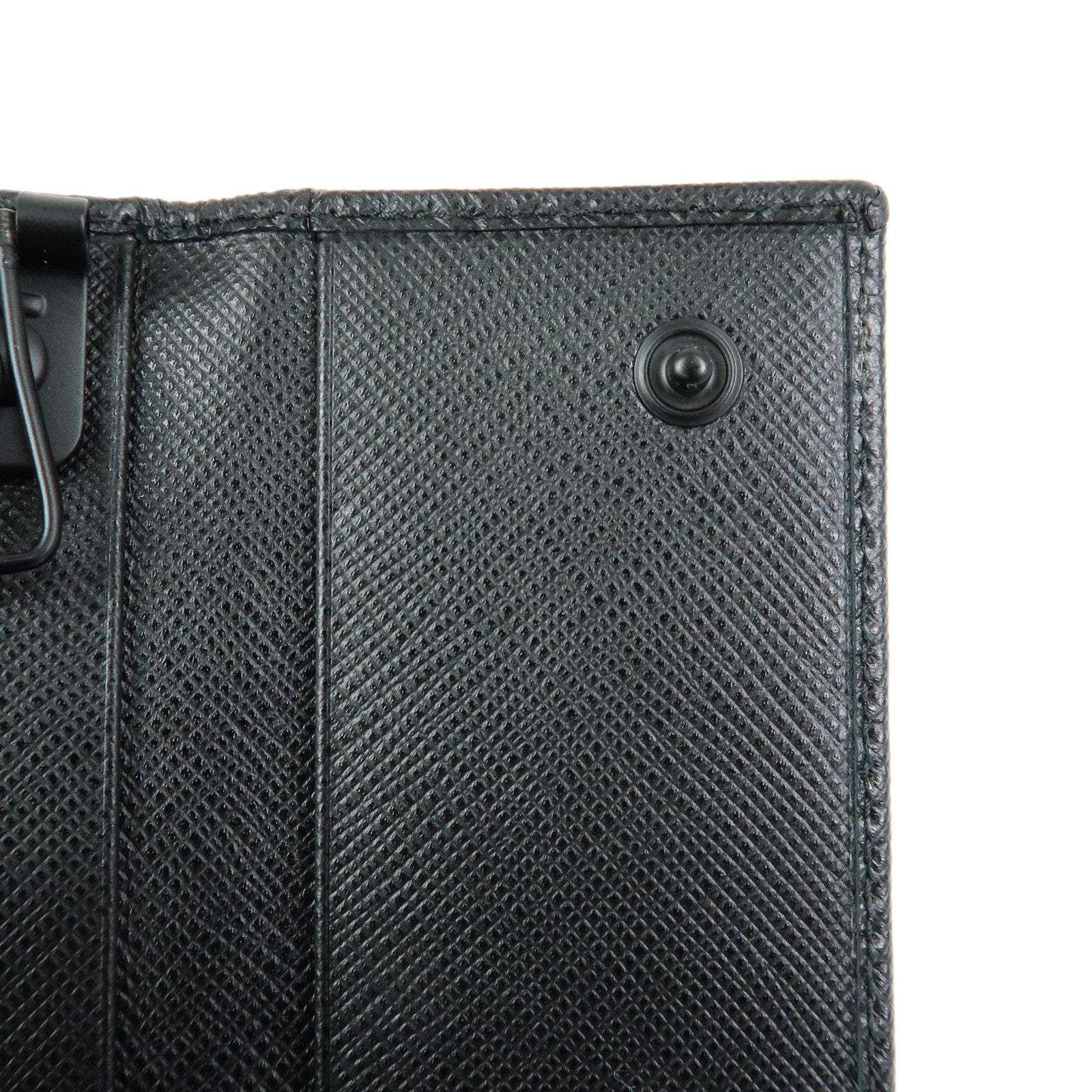PRADA Nylon Leather 6 Ring Key Case Green Black 1PG222