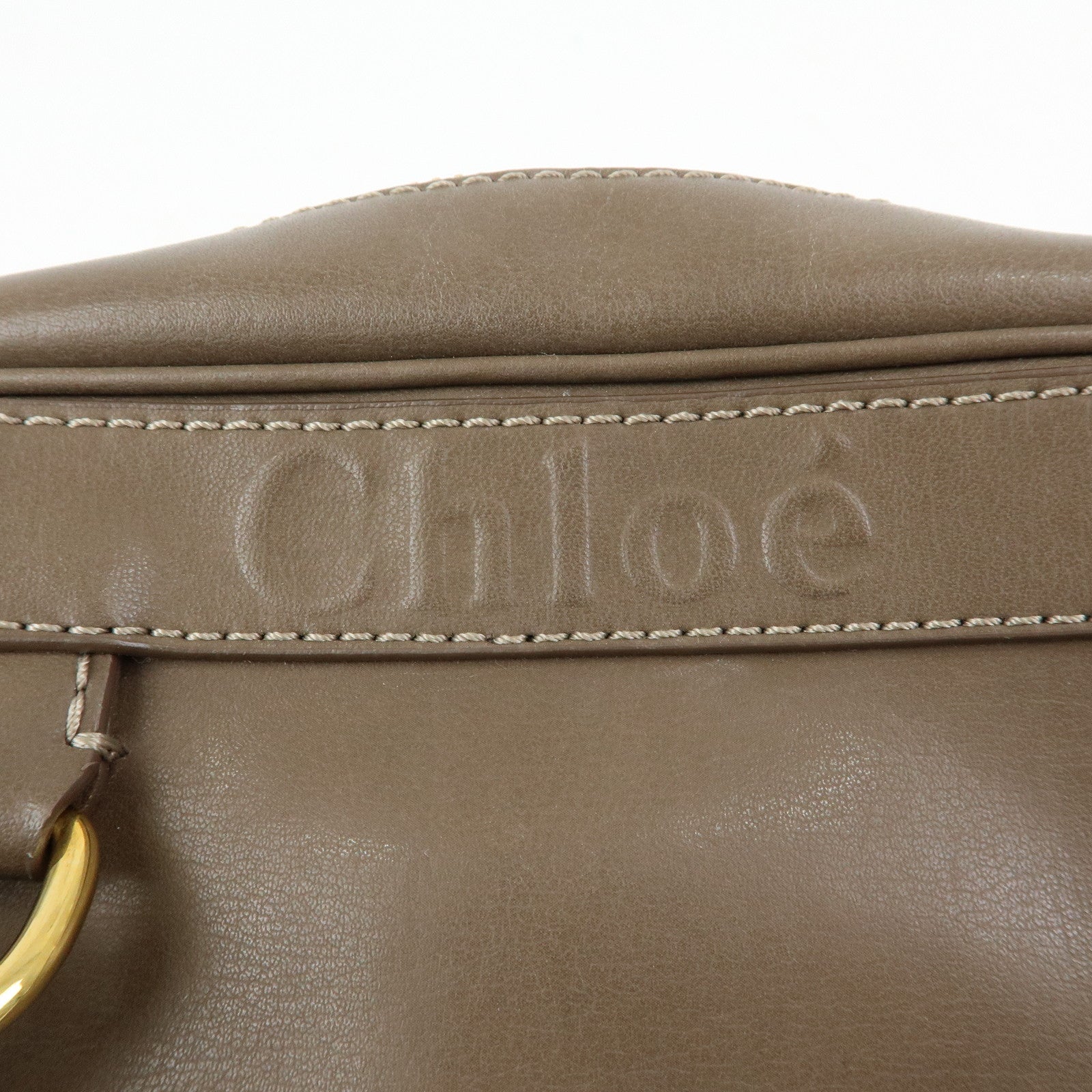 Chloe Eden Leather Tassel Shoulder Bag Crossbody Bag Brown