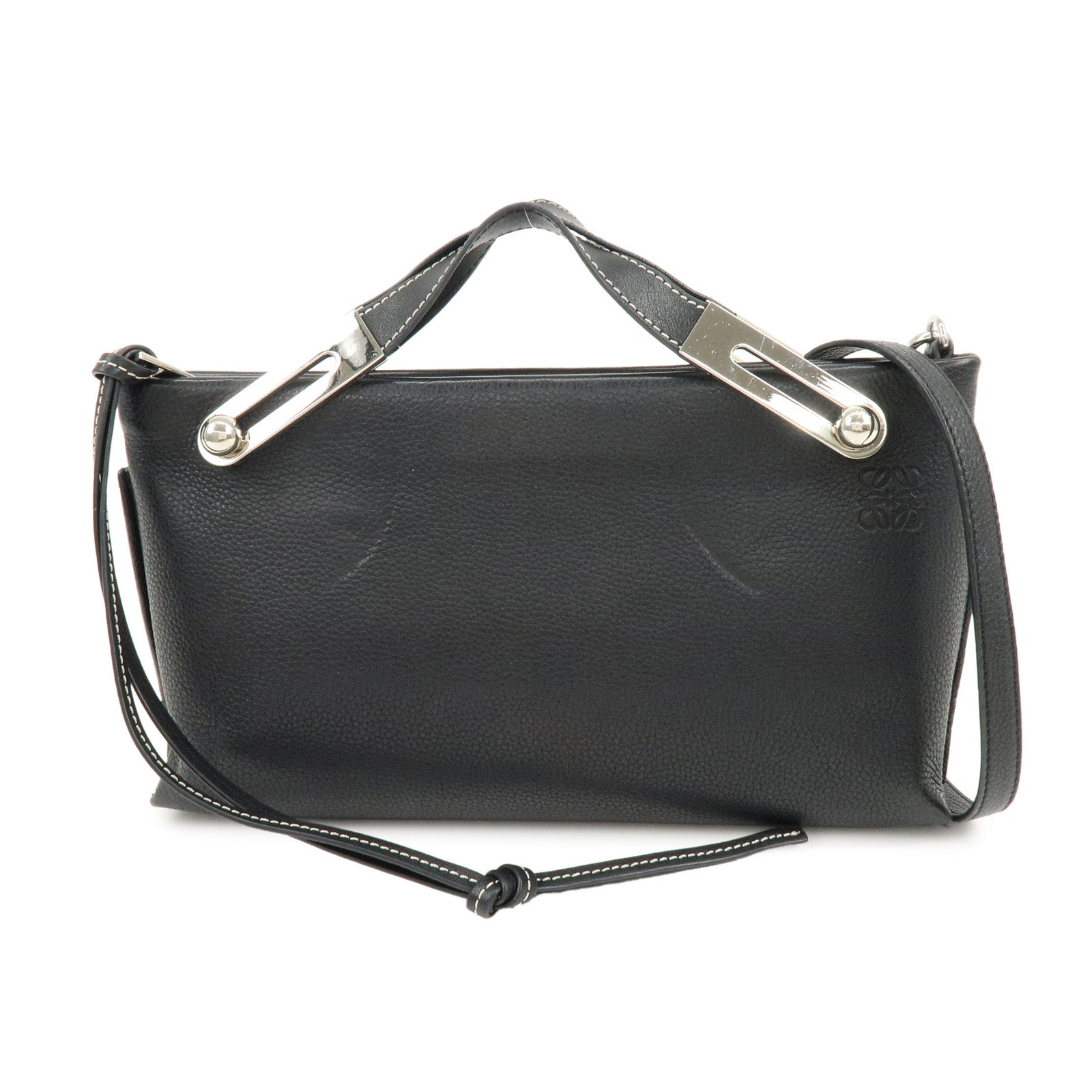 LOEWE Anagram Missy Small Calf Leather 2Way Bag Shoulder Bag Black