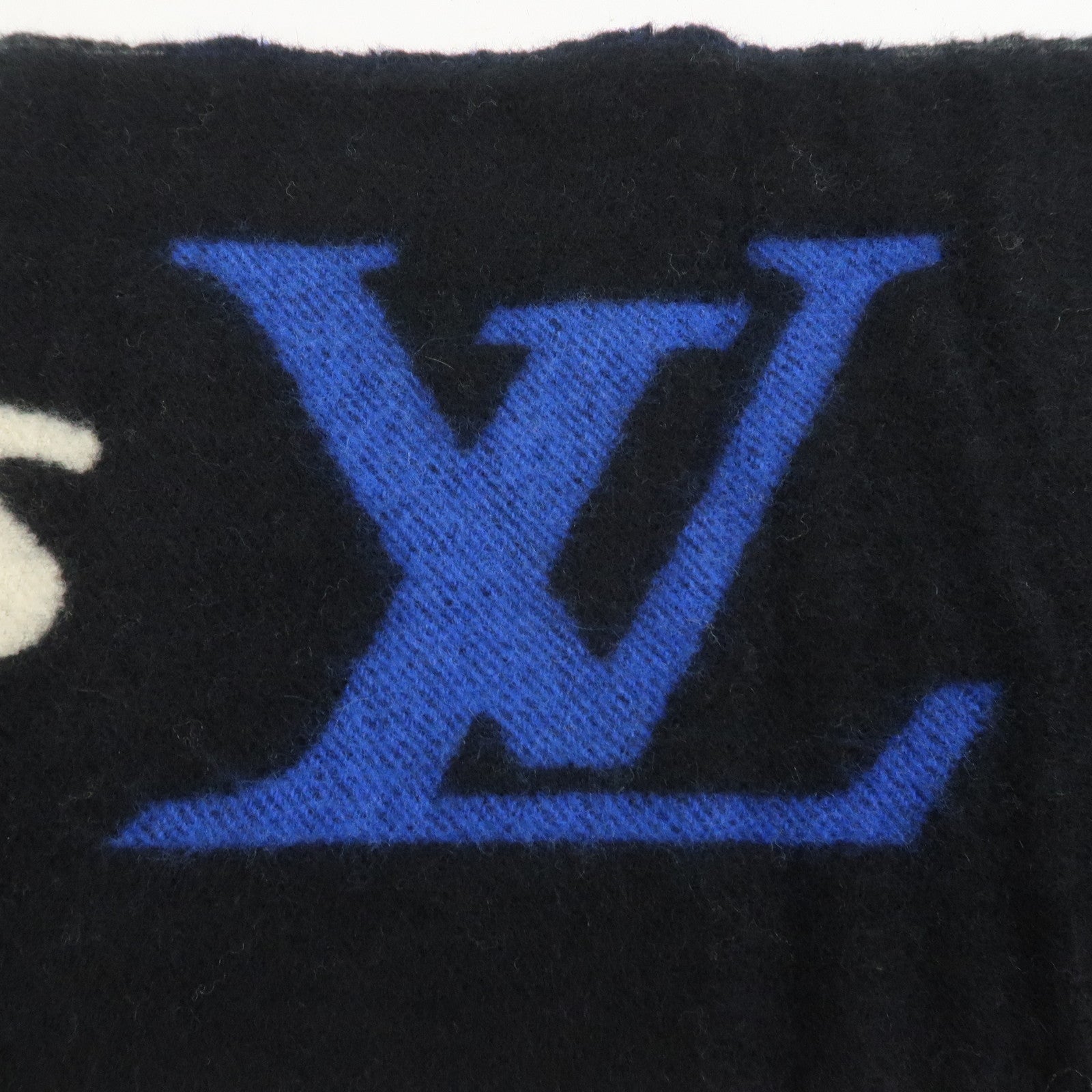 Louis Vuitton Echarpe LV Forward Cashmere Wool Scarf Black M73439